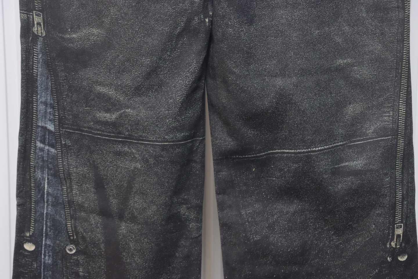 Acne Studios Optical Illusion Digital Belt Zipper Button 3D Printed Jeans