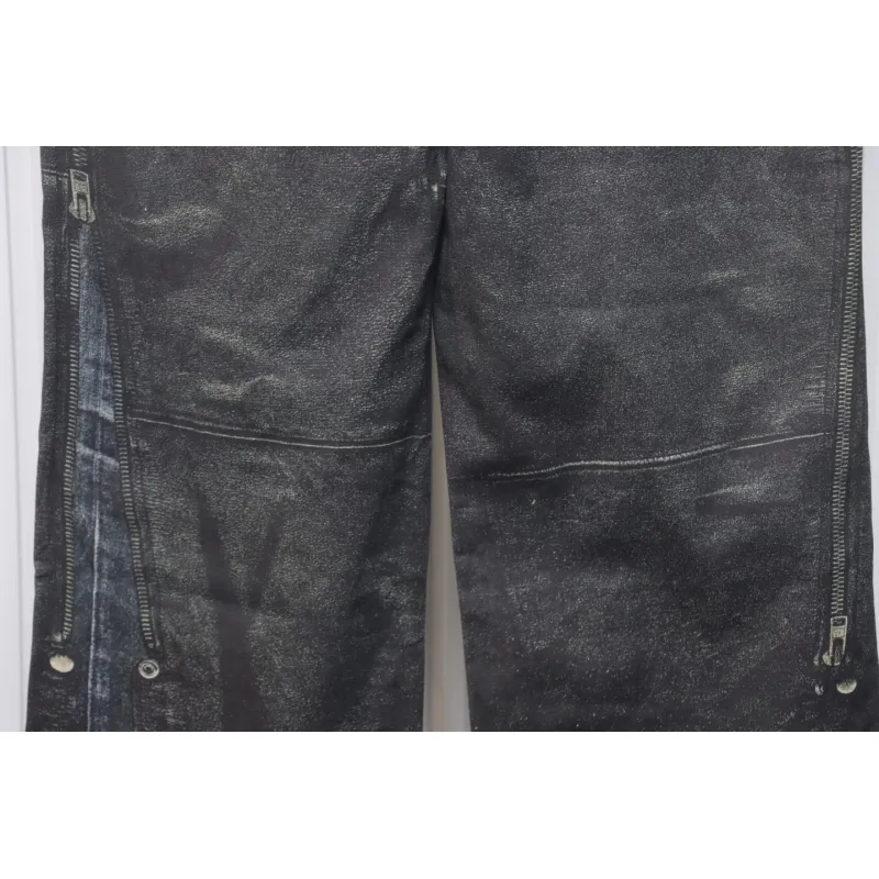 Acne Studios Optical Illusion Digital Belt Zipper Button 3D Printed Jeans