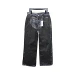 Acne Studios Optical Illusion Digital Belt Zipper Button 3D Printed Jeans