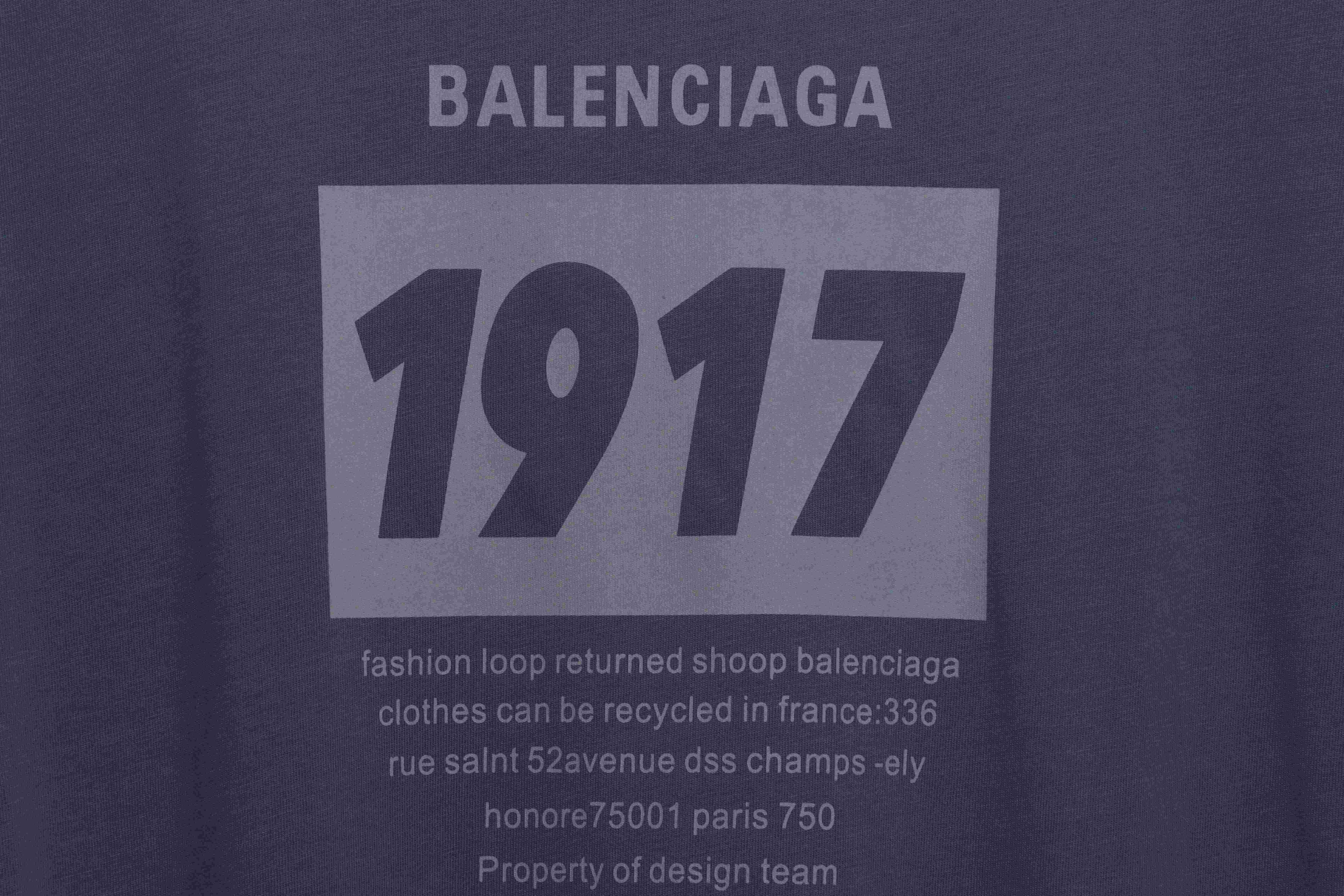 Balenciaga 1917 Logo Print Short Sleeves