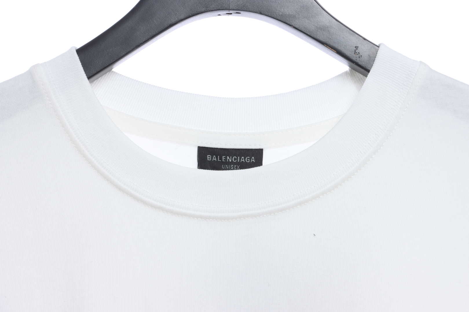 Balenciaga 404 Slogan Printed Short Sleeves White