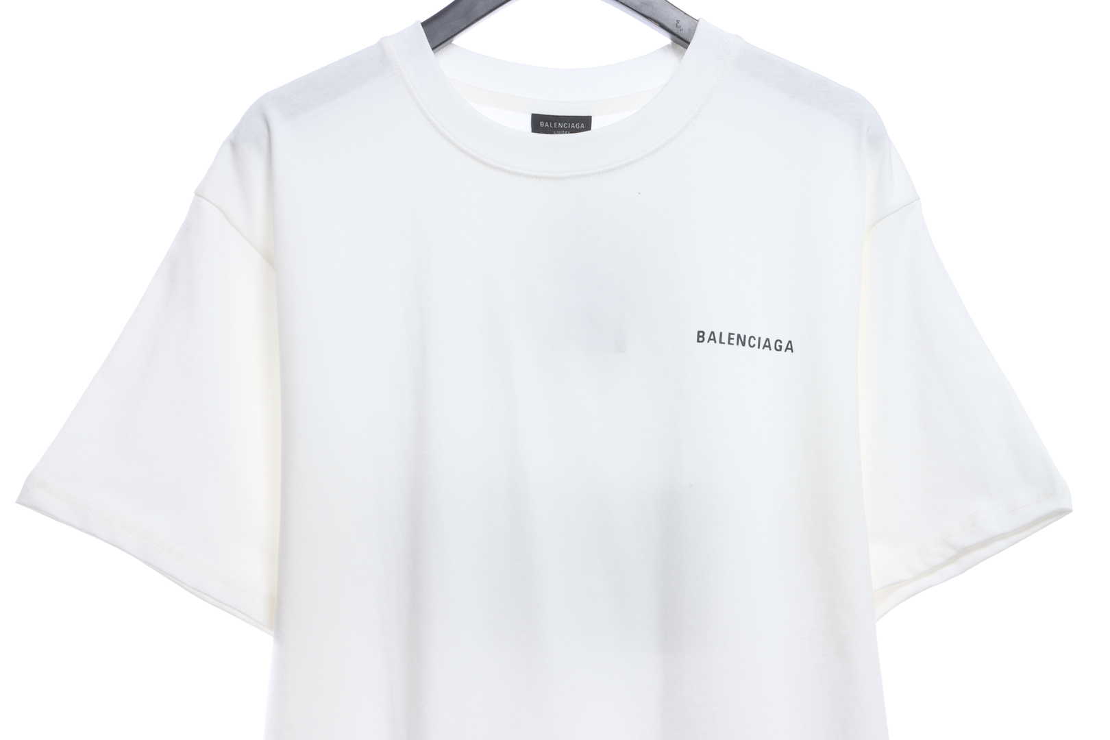Balenciaga 404 Slogan Printed Short Sleeves White