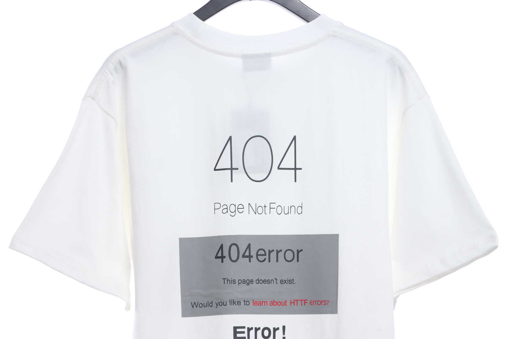 Balenciaga 404 Slogan Printed Short Sleeves White