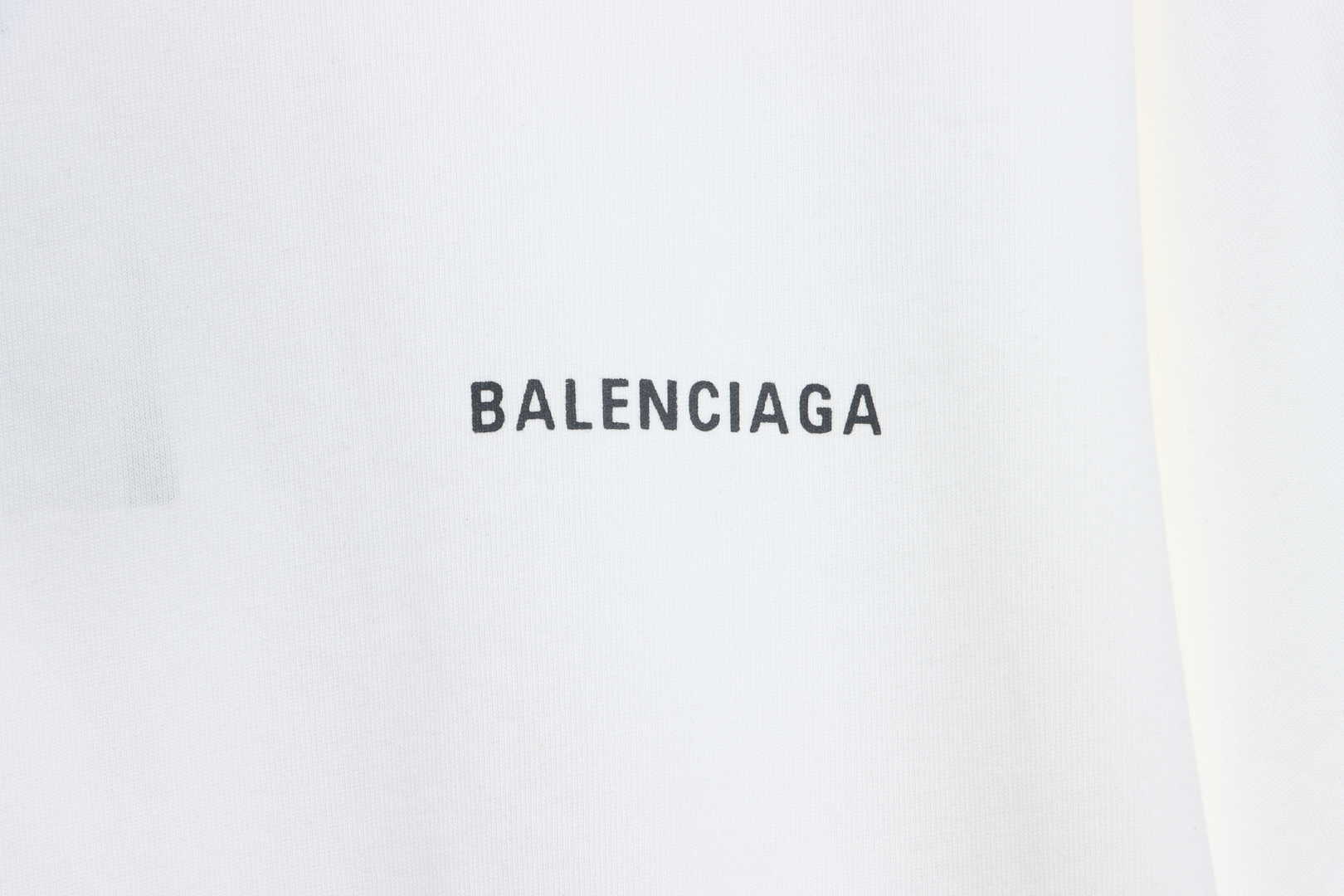Balenciaga 404 Slogan Printed Short Sleeves White