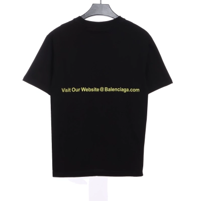 Balenciaga Back Mailbox Print Short Sleeves Black 02