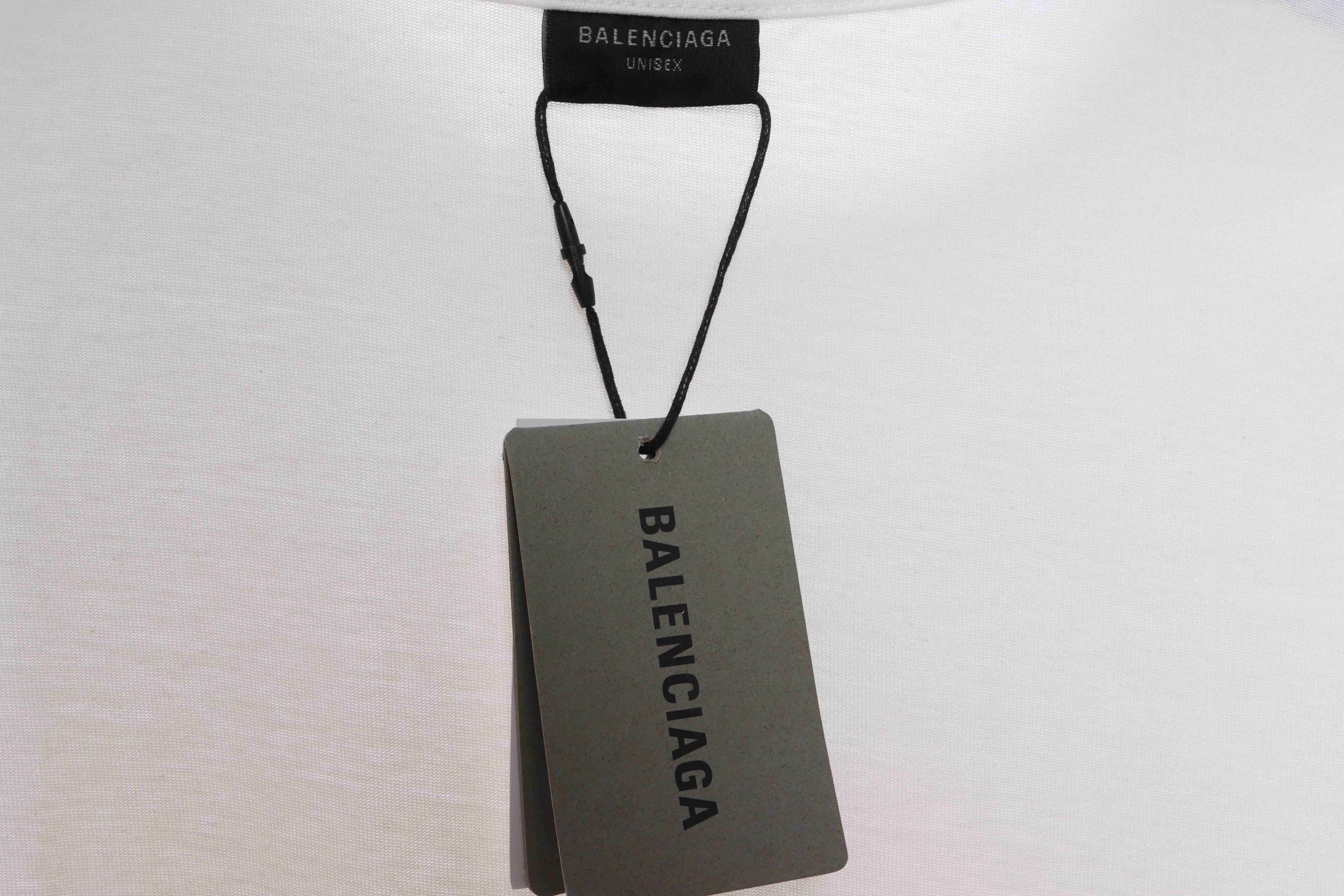 Balenciaga Back Mailbox Print Short Sleeves White