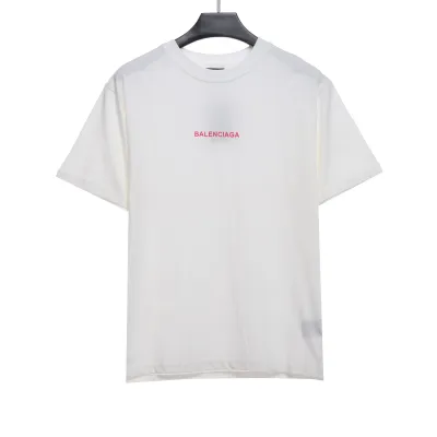 Balenciaga Back Mailbox Print Short Sleeves White 01