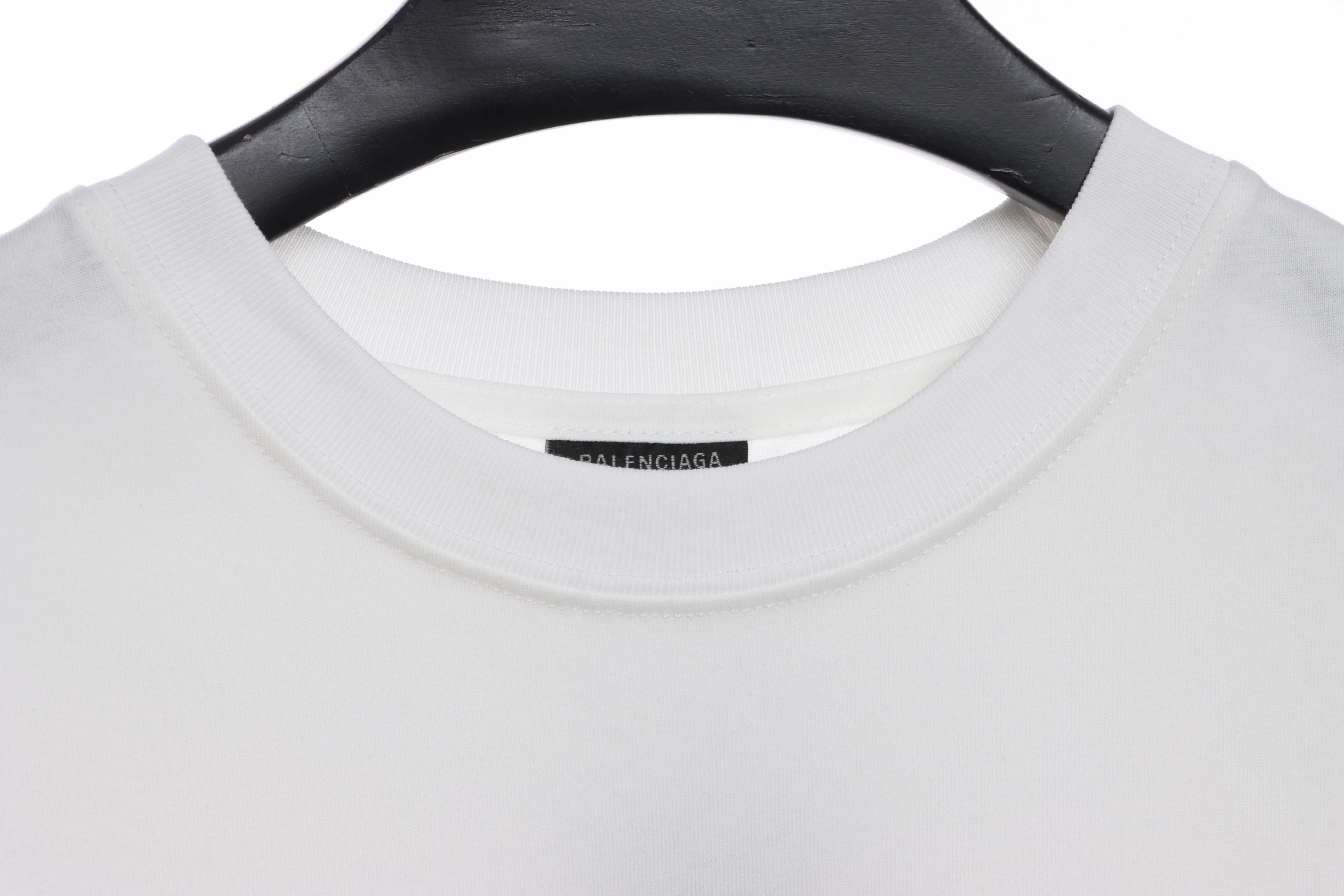 Balenciaga Back Mailbox Print Short Sleeves White