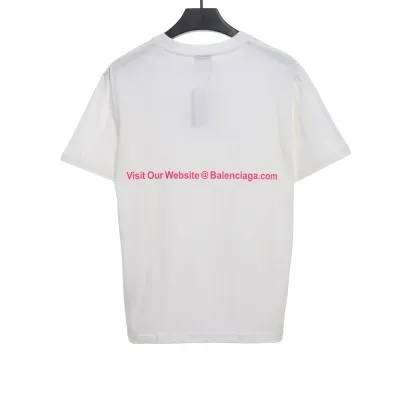 Balenciaga Back Mailbox Print Short Sleeves White 02