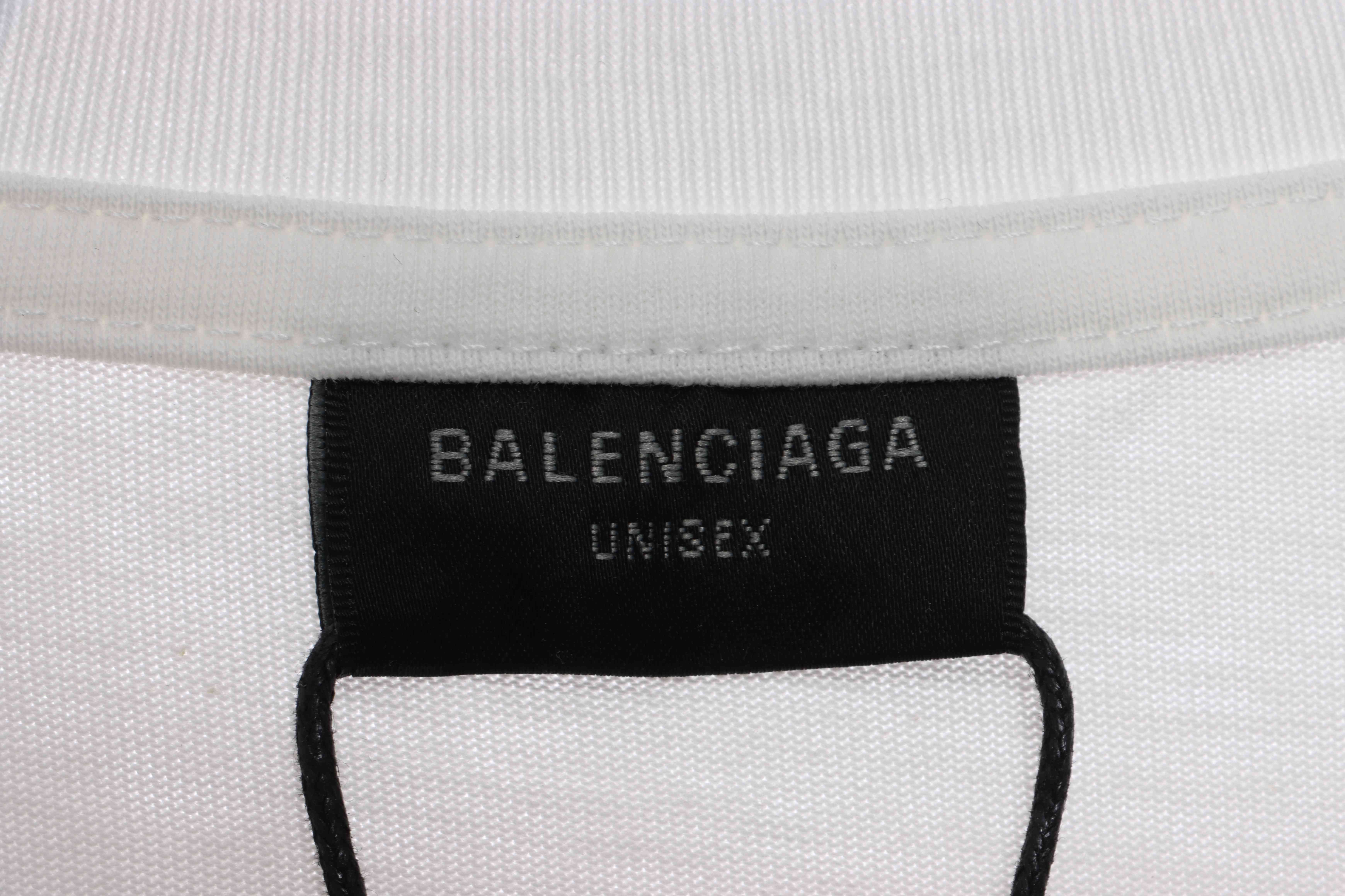 Balenciaga Back Mailbox Print Short Sleeves White