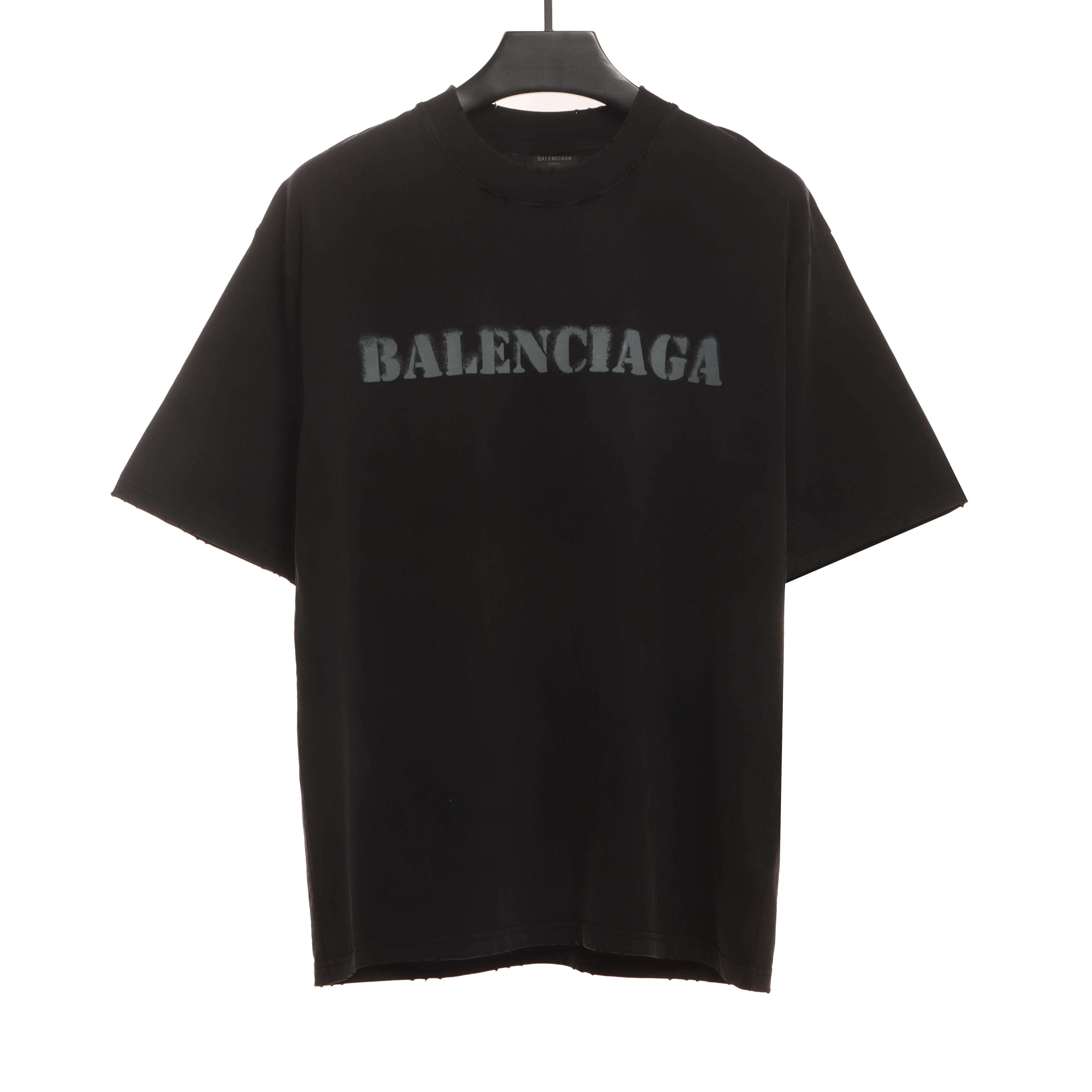 Balenciaga Blurred LOGO Short Sleeve Black