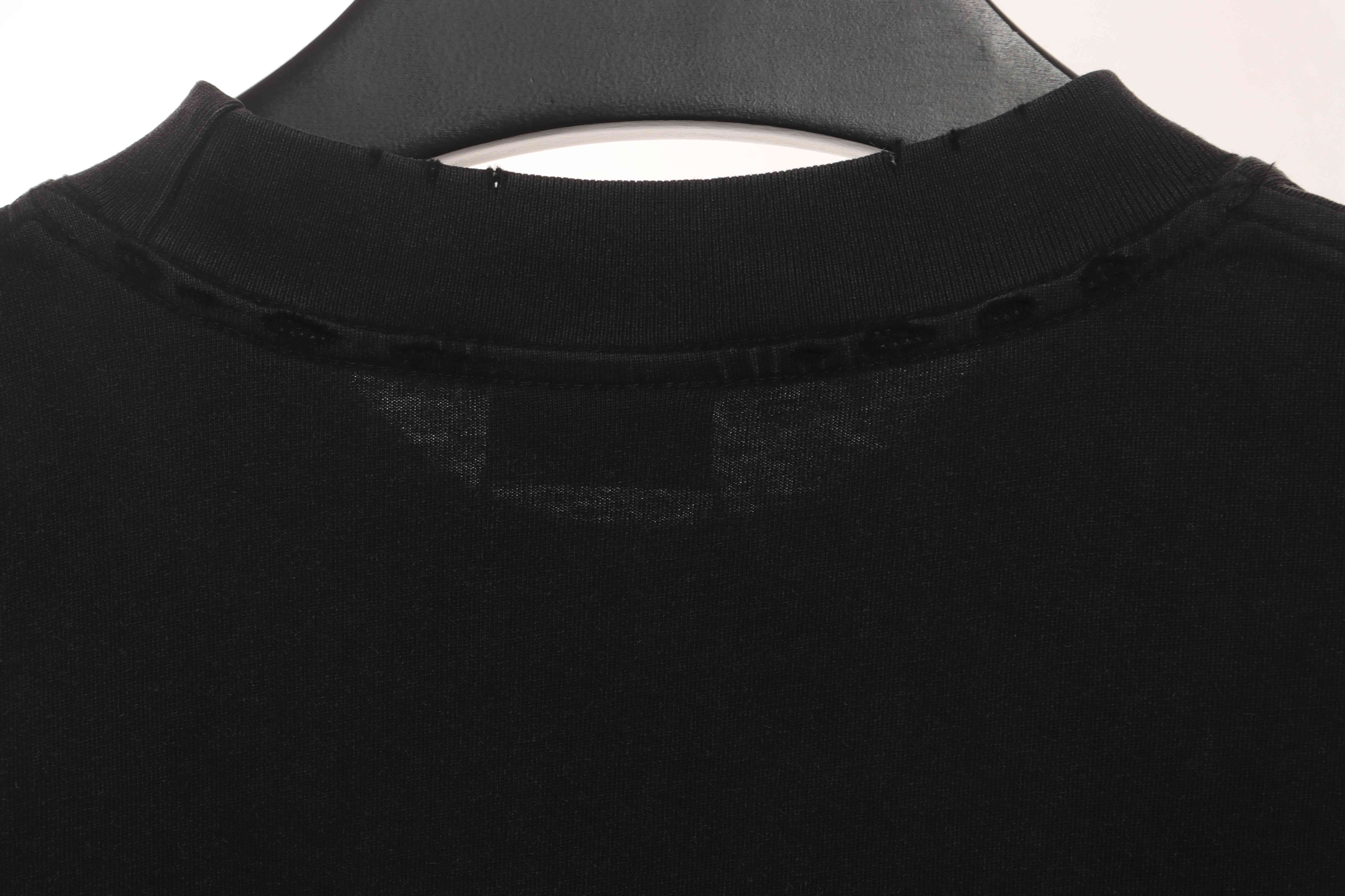 Balenciaga Blurred LOGO Short Sleeve Black