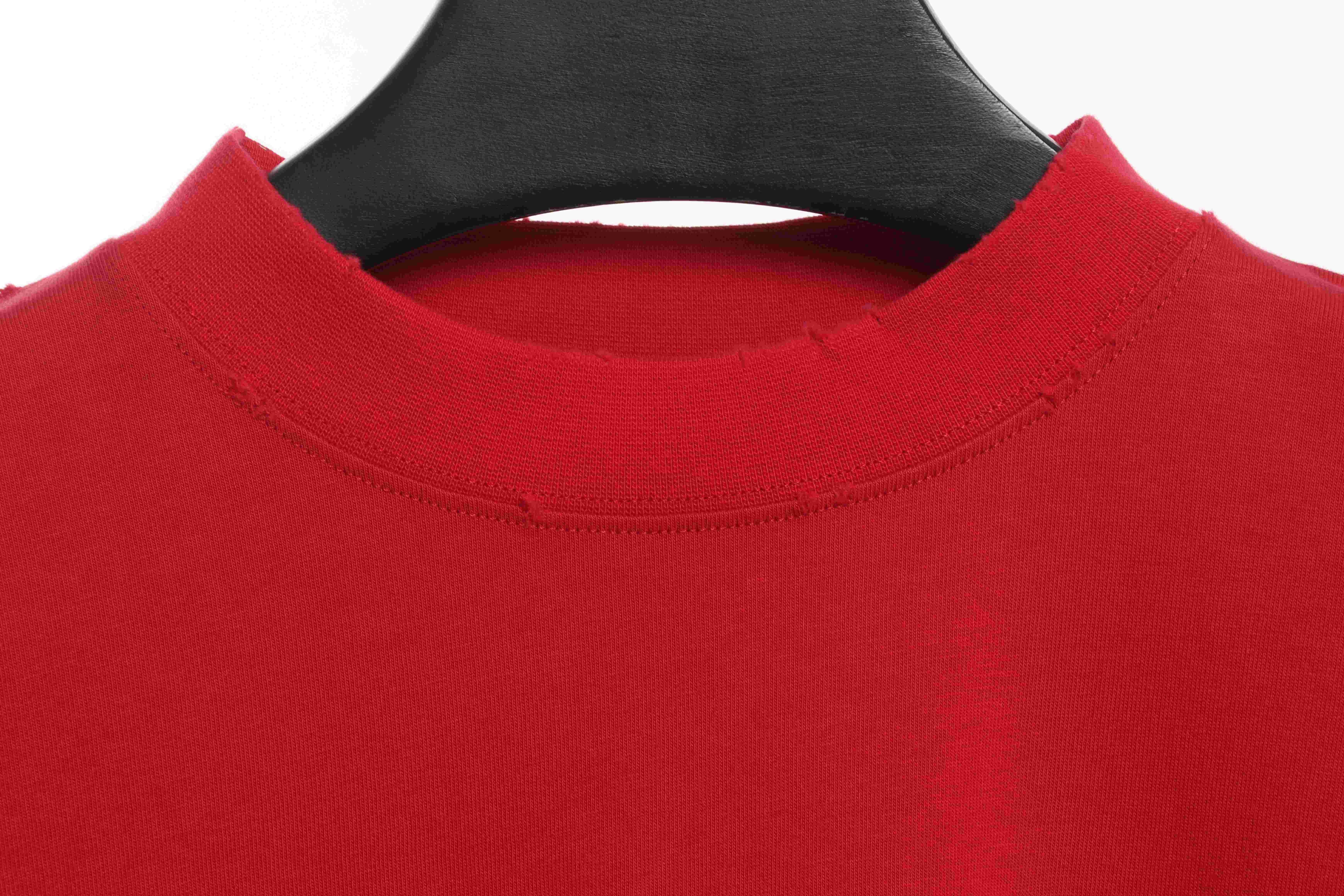 Balenciaga Blurred LOGO Short Sleeve Red