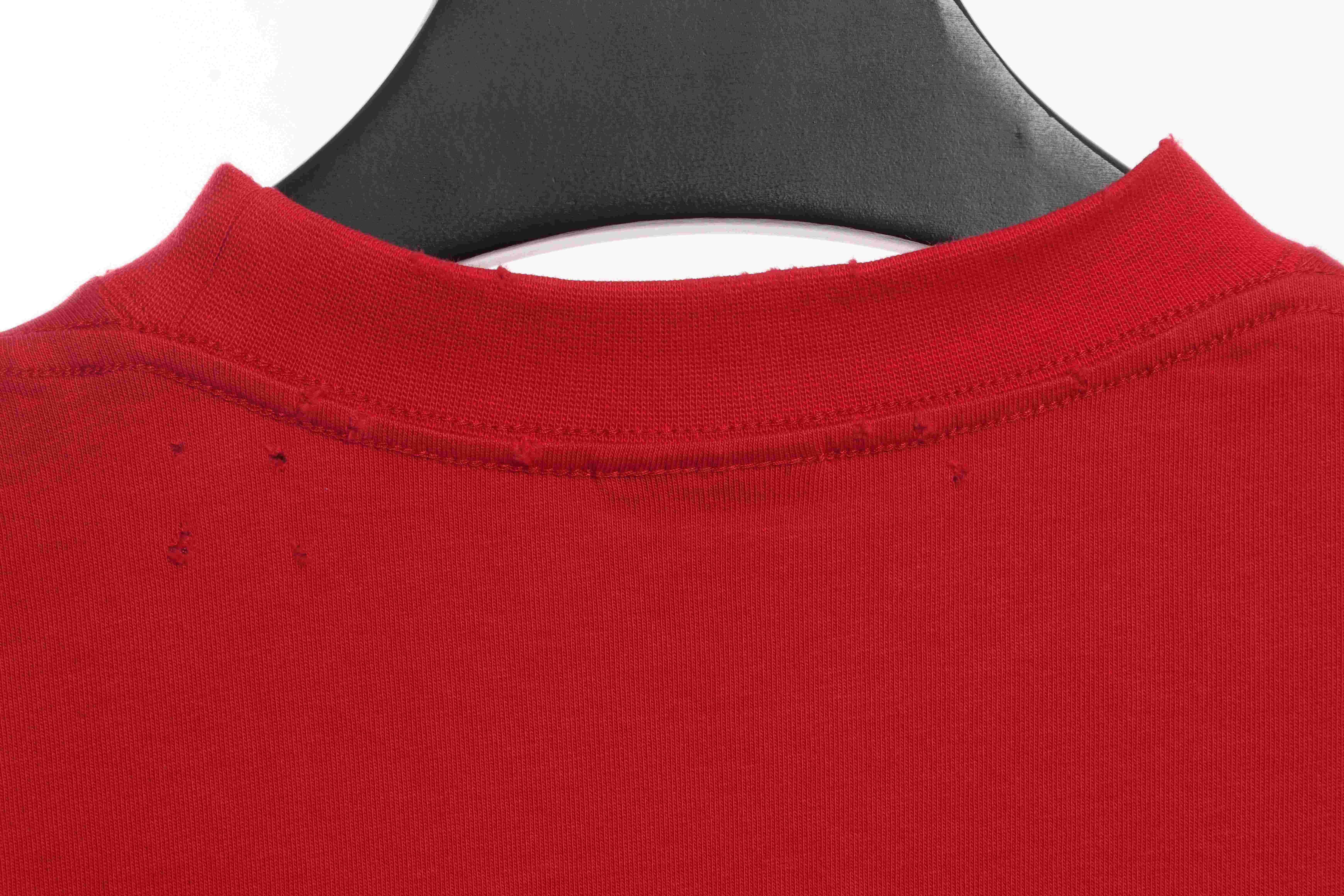 Balenciaga Blurred LOGO Short Sleeve Red