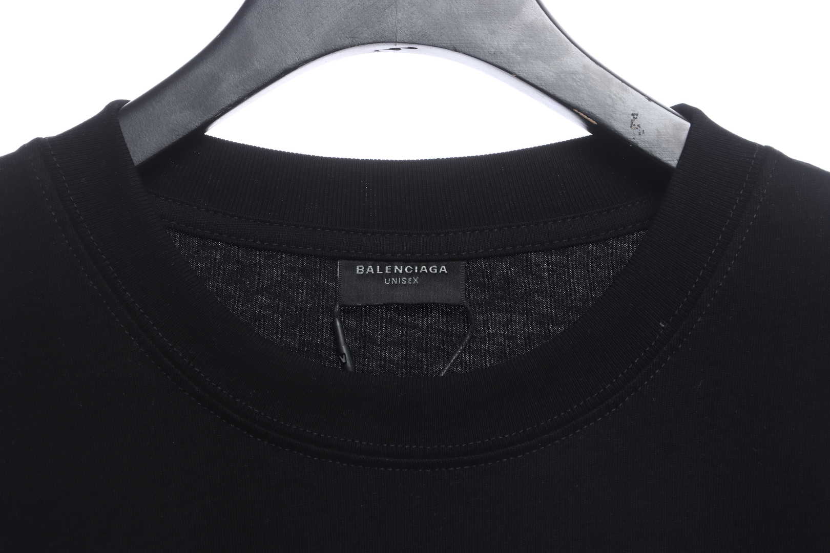 Balenciaga Catwalk Portrait Print Short Sleeves Black
