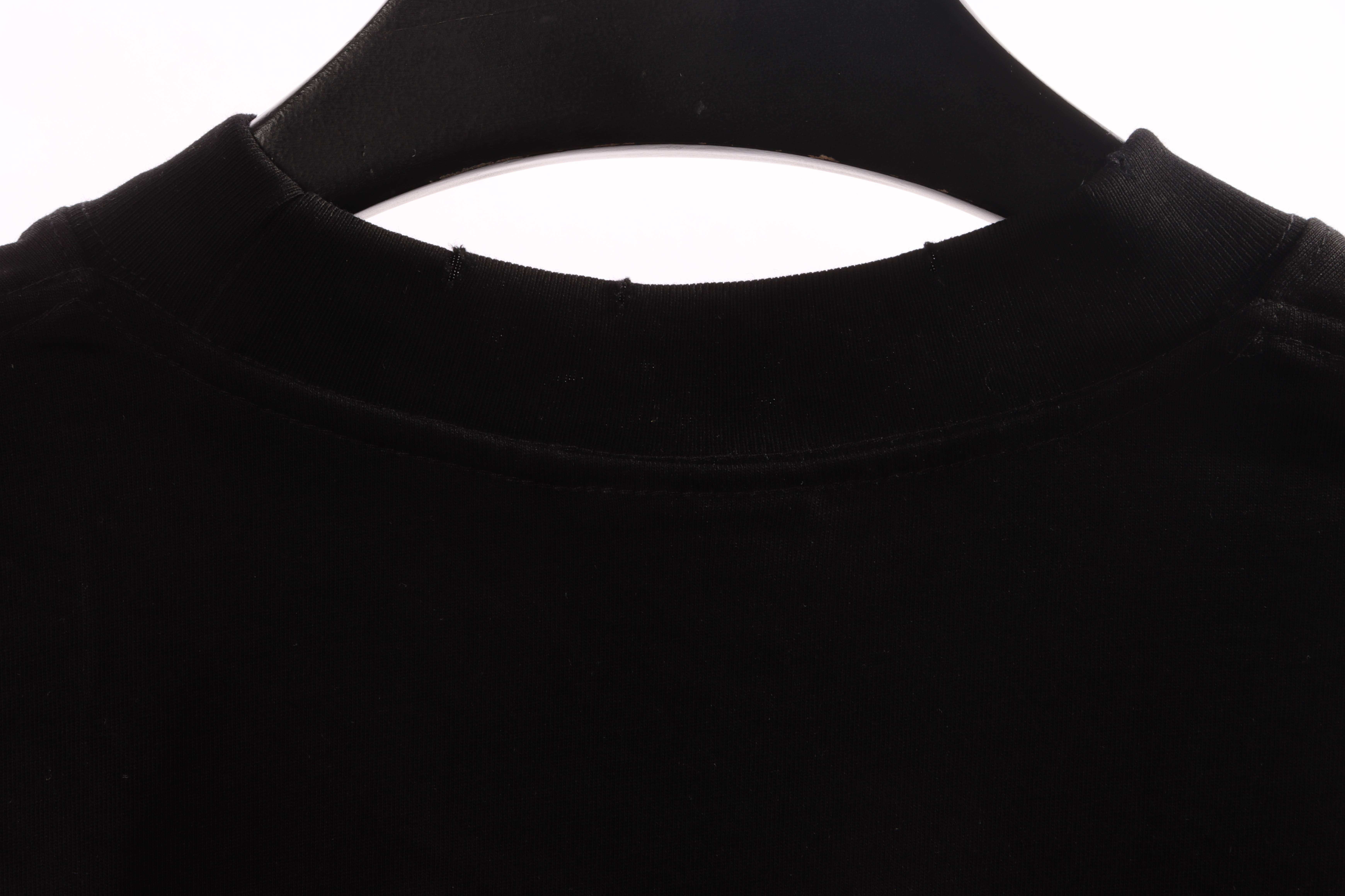 Balenciaga Classic Embroidered Logo Short Sleeve Black