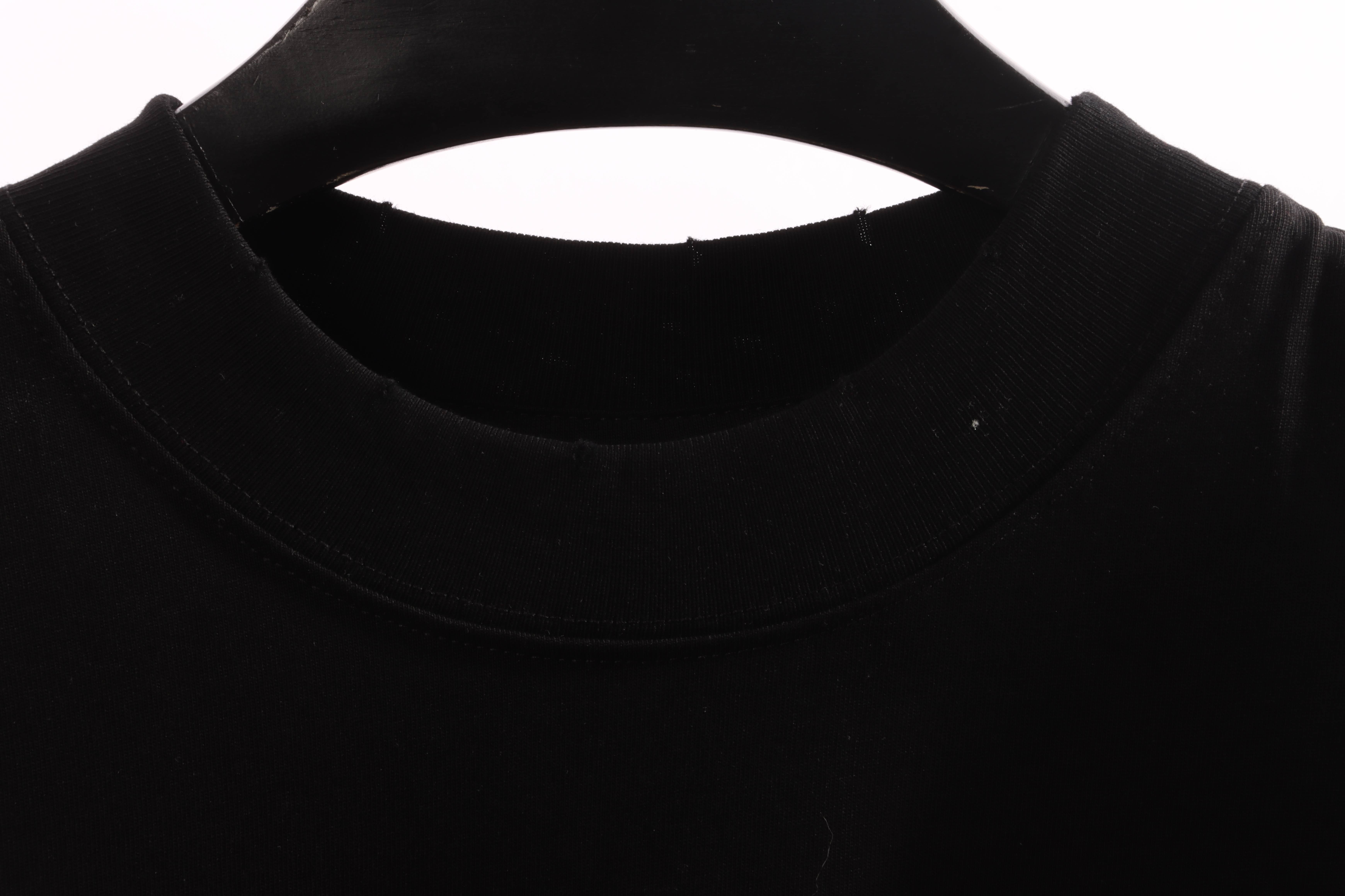 Balenciaga Classic Embroidered Logo Short Sleeve Black