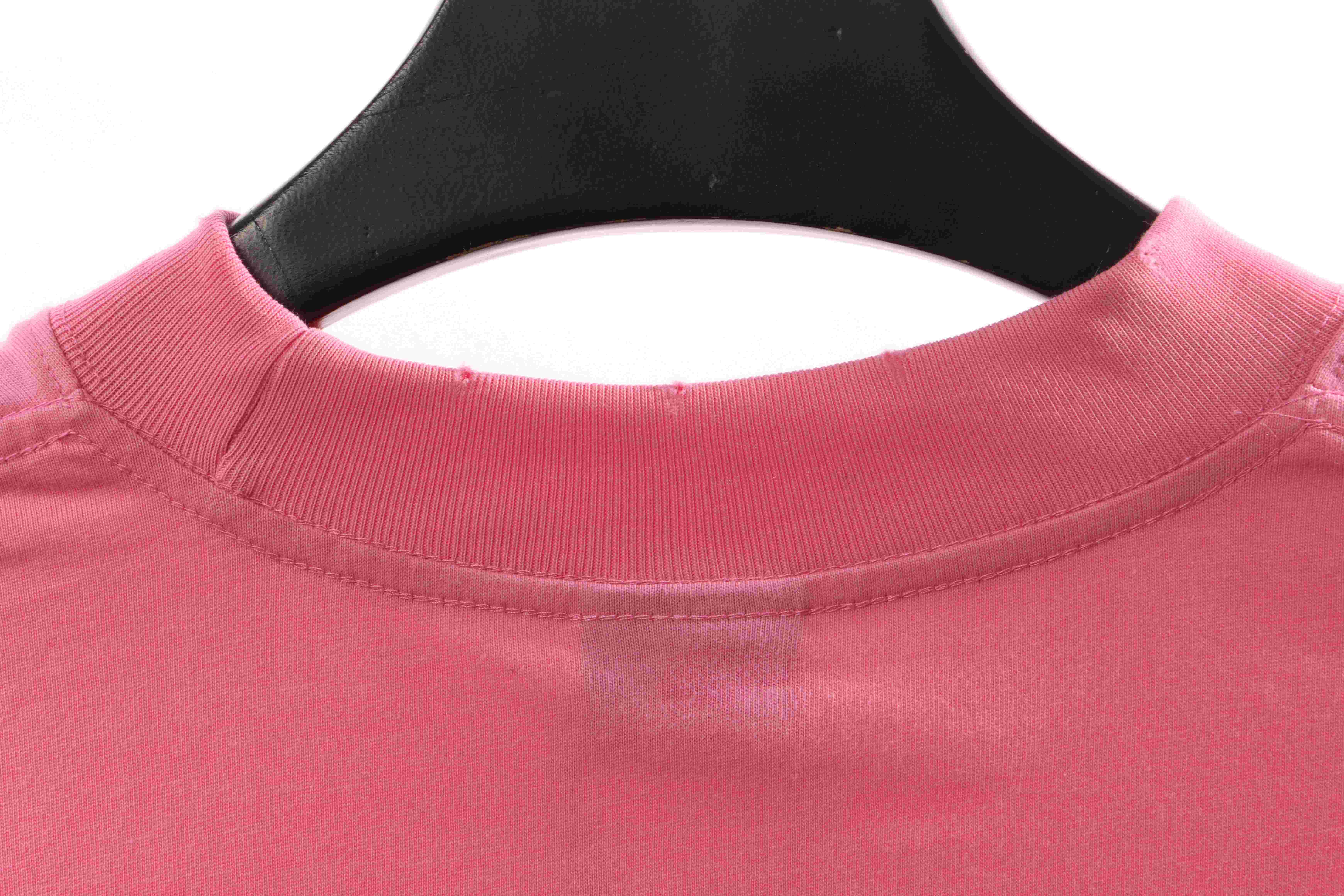 Balenciaga Classic Embroidered Logo Short Sleeve Pink