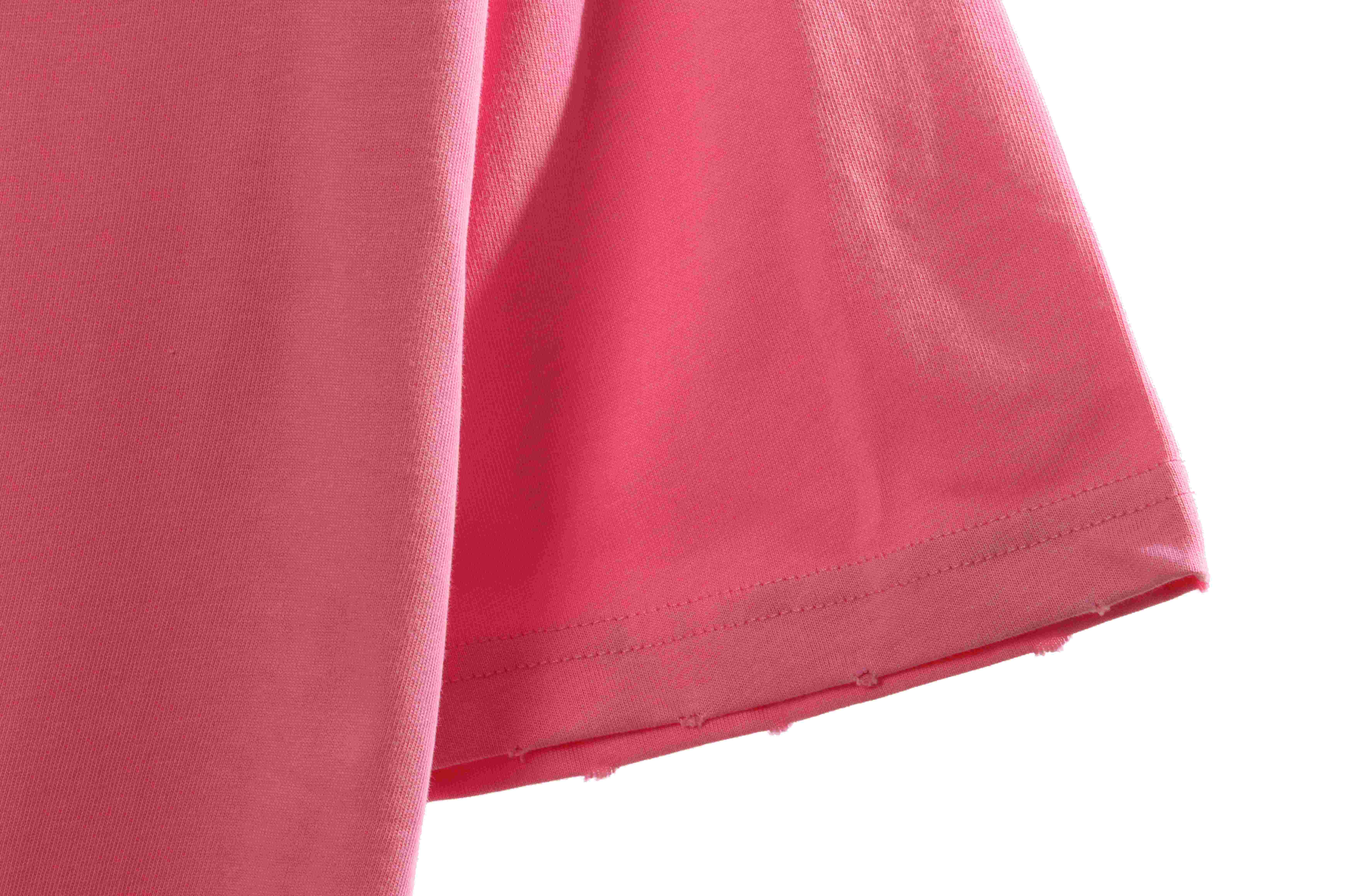 Balenciaga Classic Embroidered Logo Short Sleeve Pink