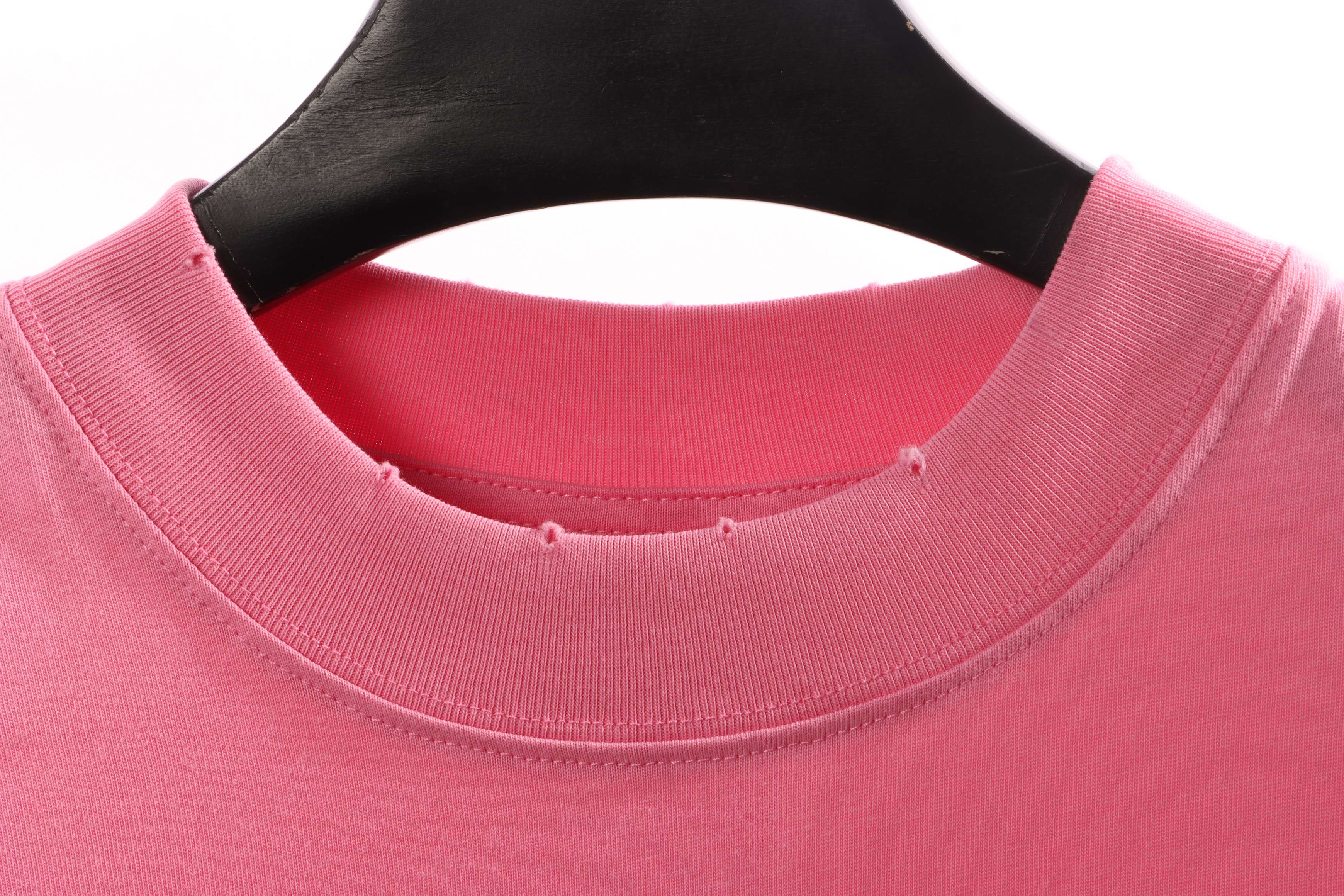 Balenciaga Classic Embroidered Logo Short Sleeve Pink