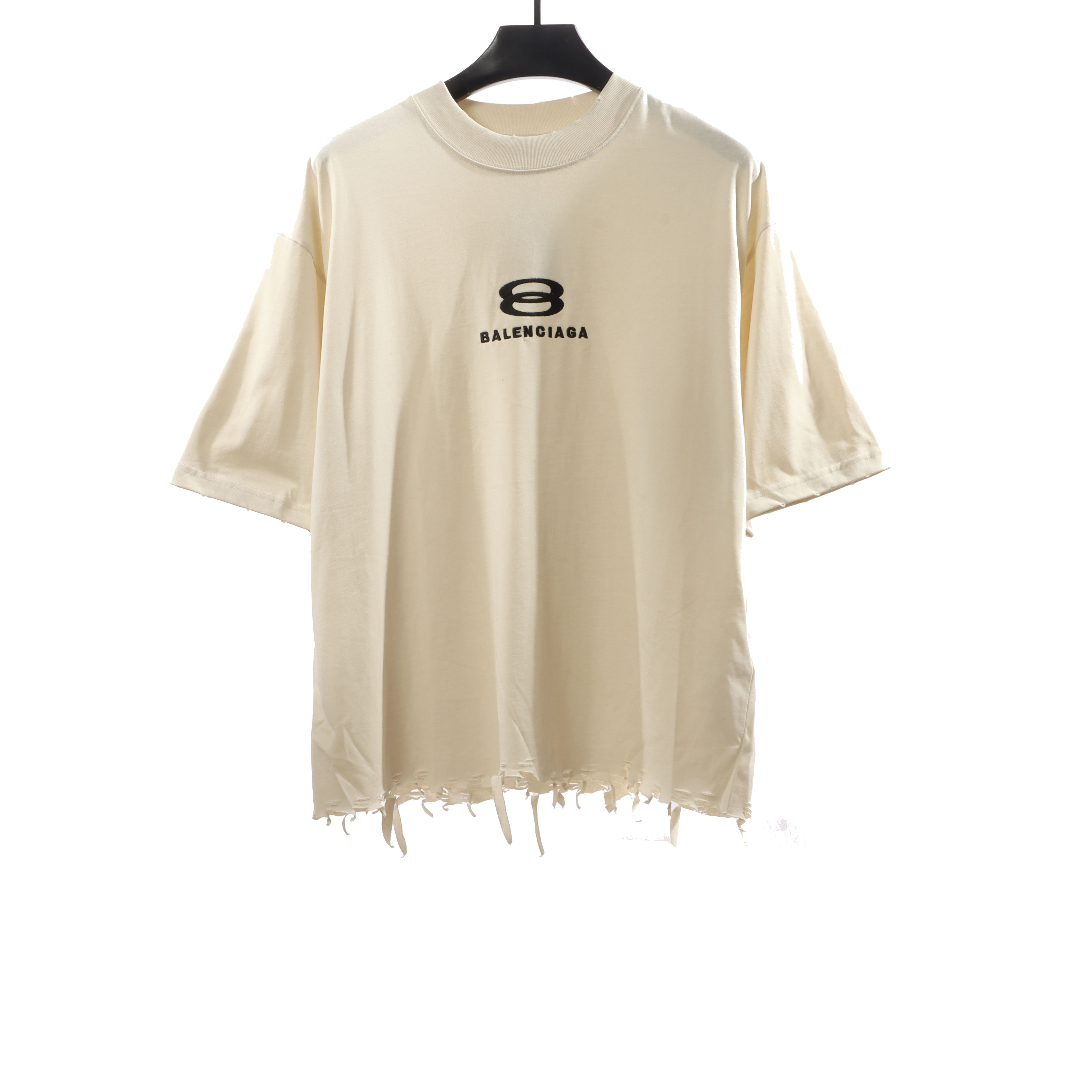 Balenciaga Classic Embroidered Logo Short Sleeve White