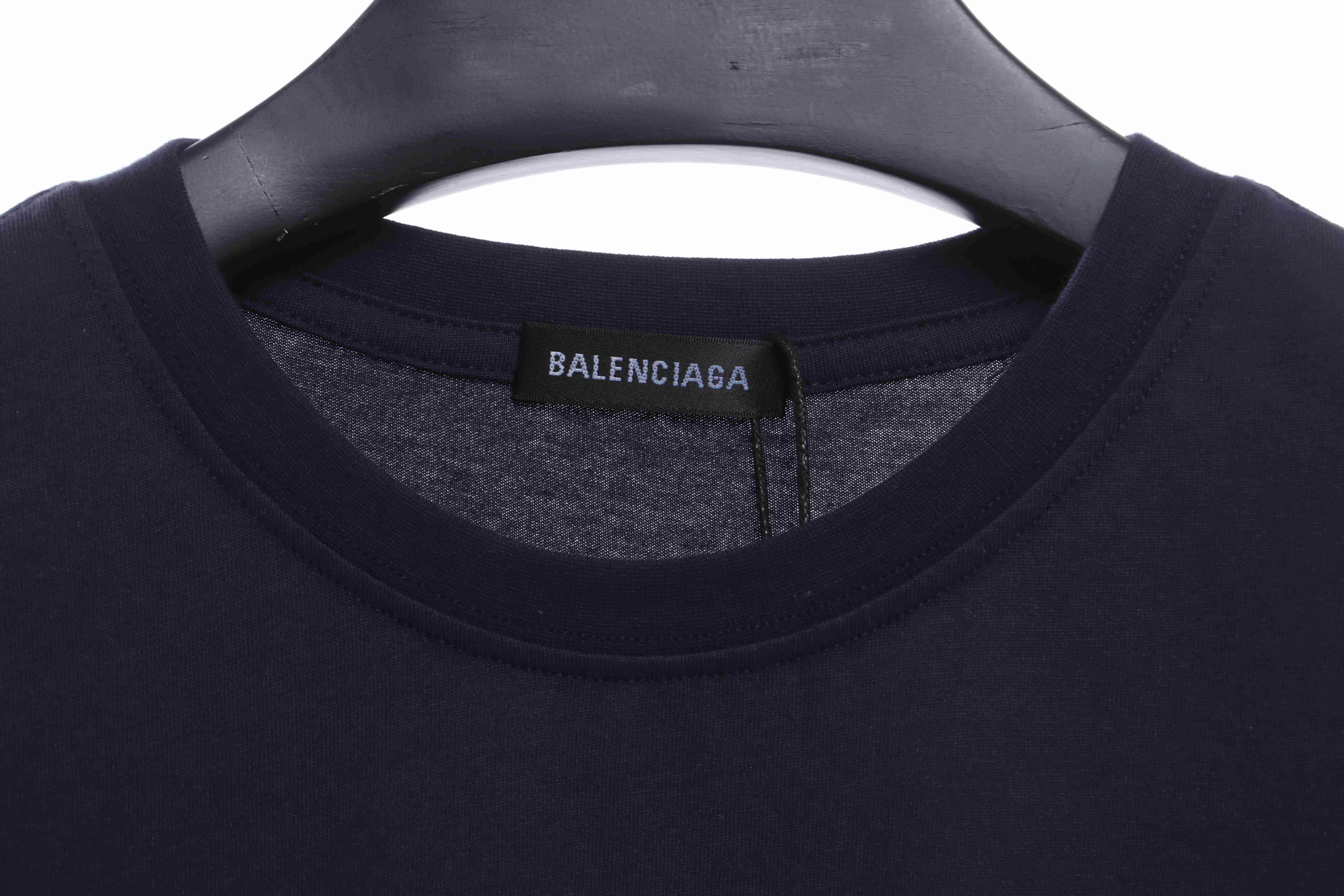 Balenciaga Coca Cola Print Short Sleeve Blue