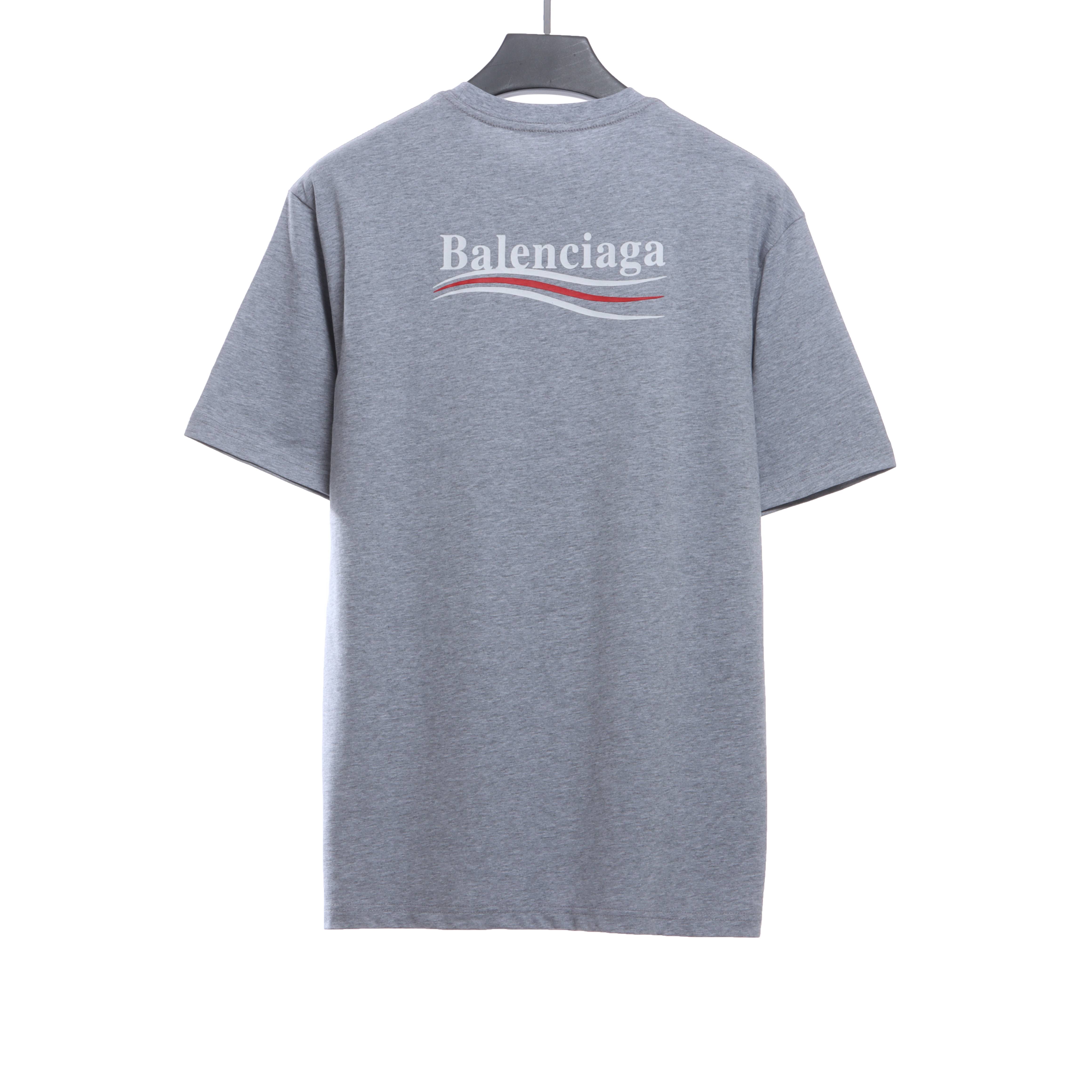 Balenciaga Coca Cola Print Short Sleeve Grey