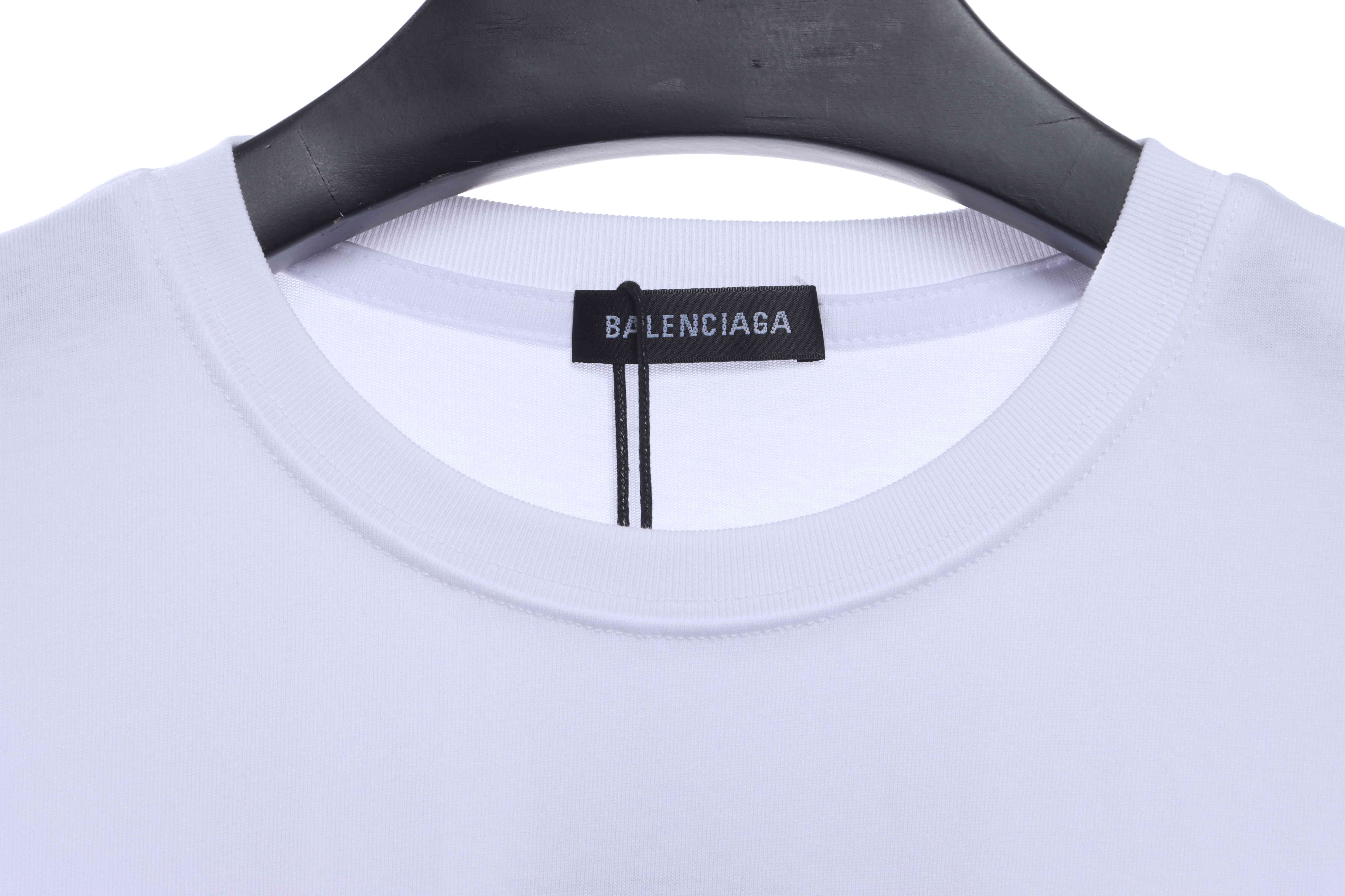 Balenciaga Coca Cola Print Short Sleeve White