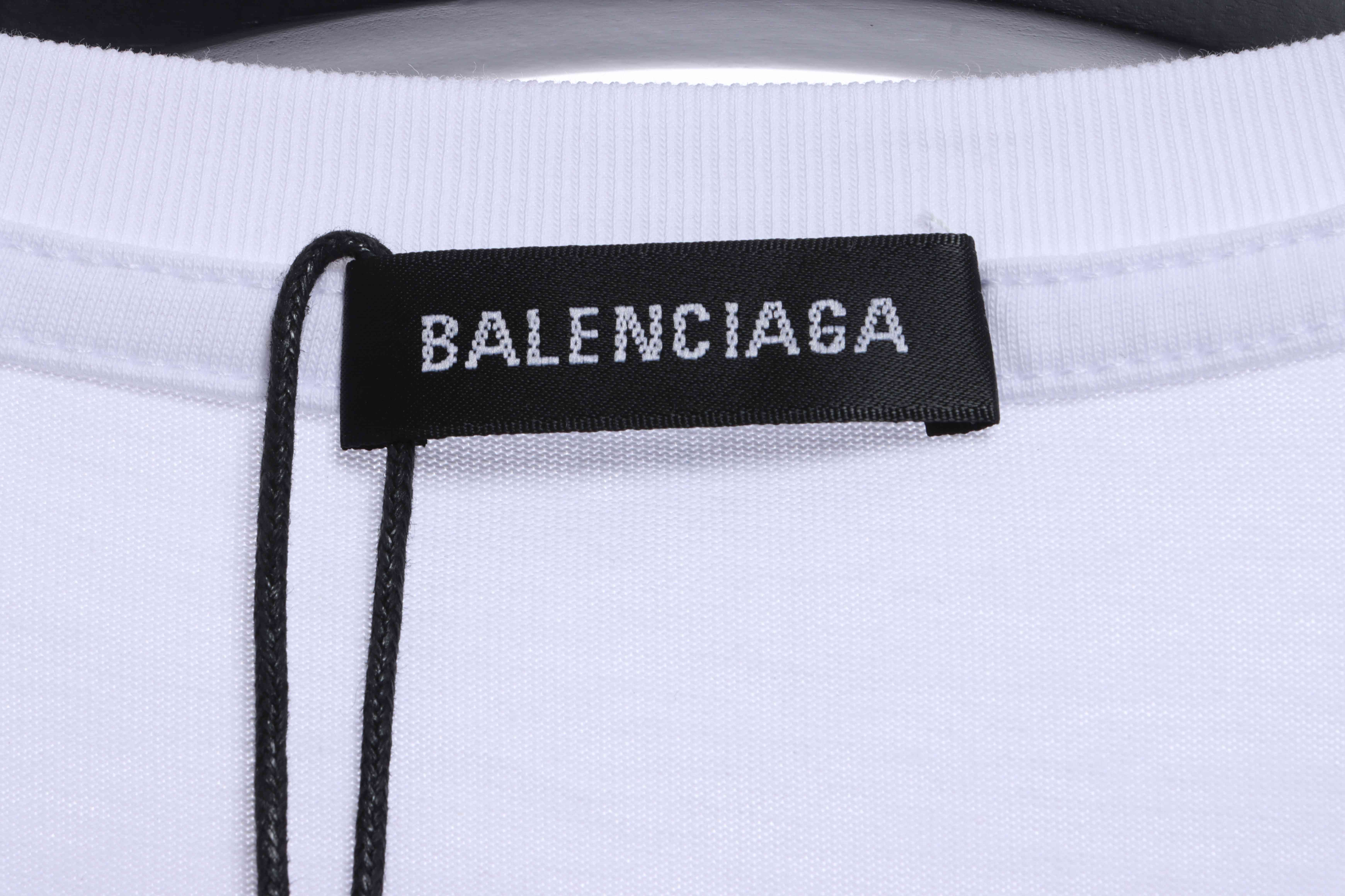 Balenciaga Coca Cola Print Short Sleeve White