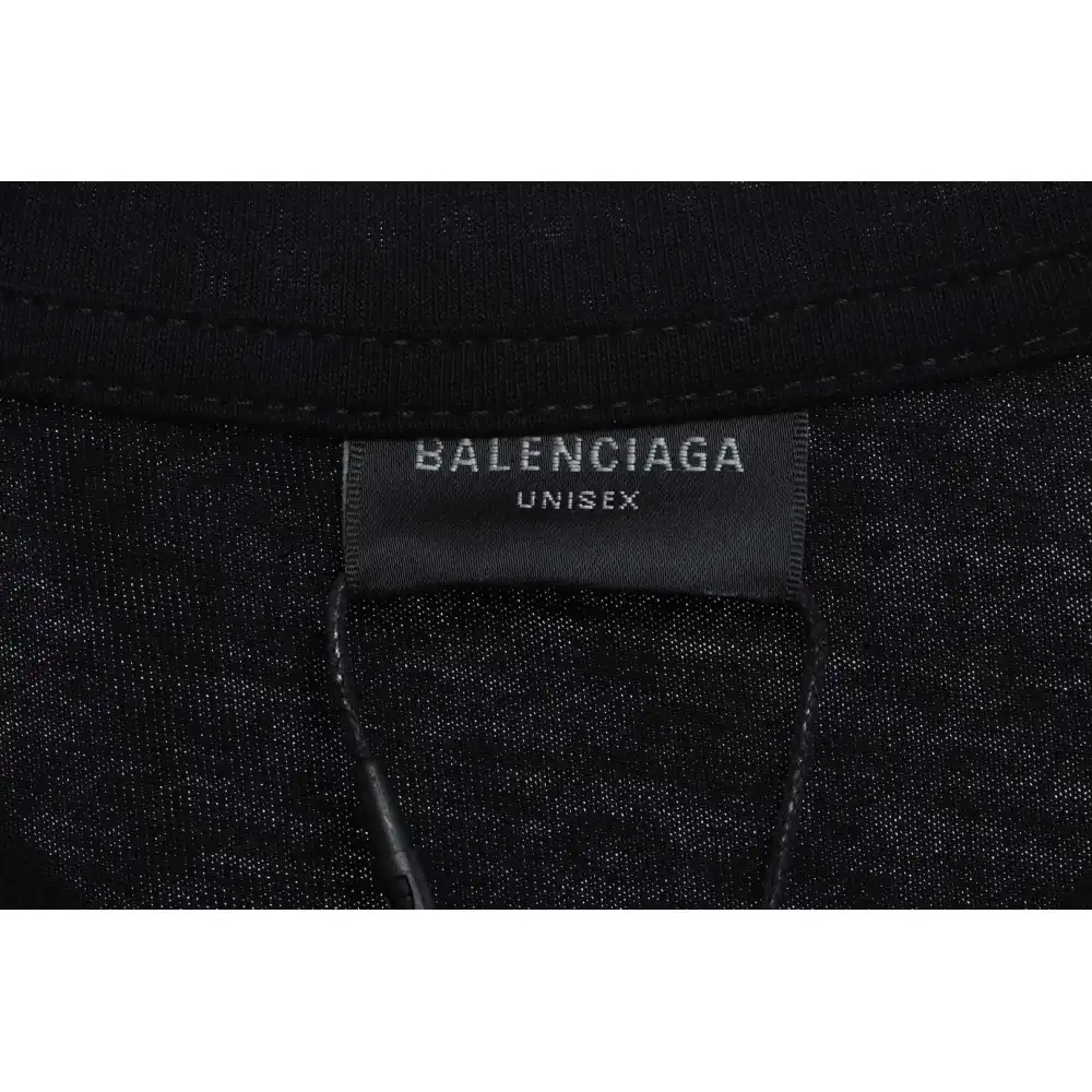 Balenciaga Damaged Coke Wave Short Sleeve Black