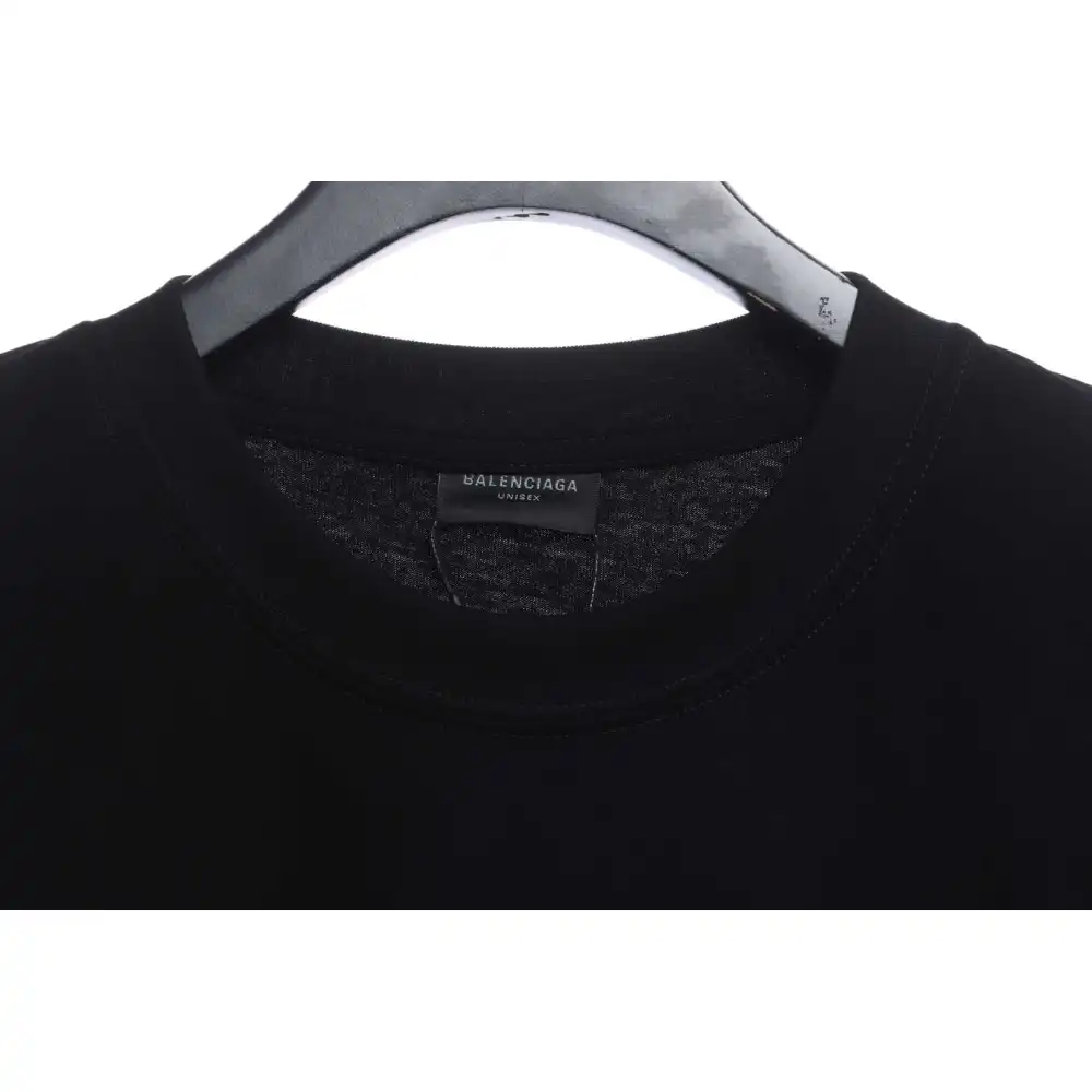 Balenciaga Damaged Coke Wave Short Sleeve Black