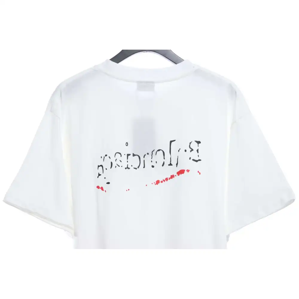 Balenciaga Damaged Coke Wave Short Sleeve White