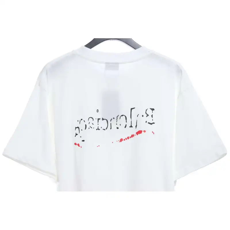 Balenciaga Damaged Coke Wave Short Sleeve White