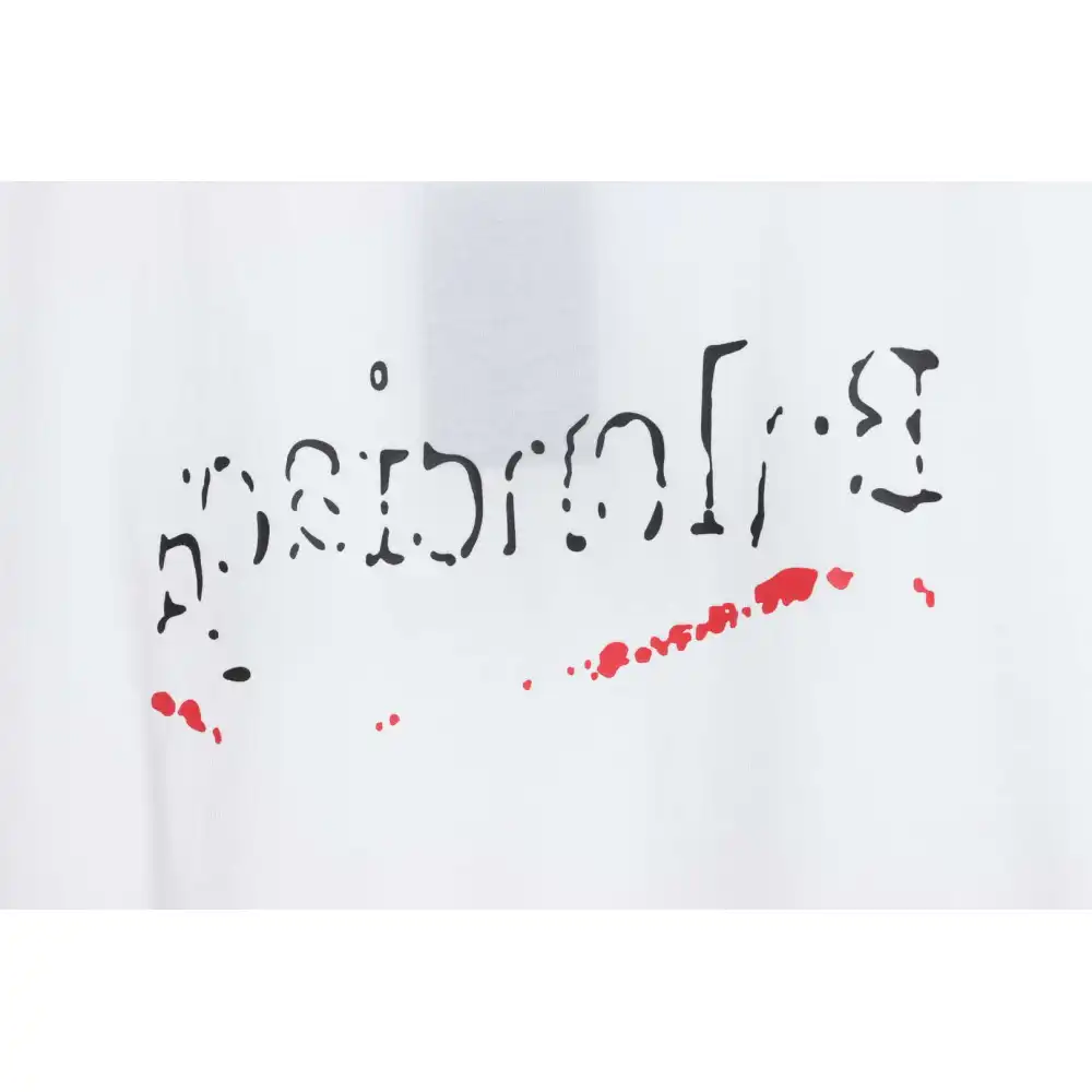 Balenciaga Damaged Coke Wave Short Sleeve White