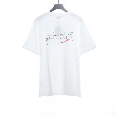 Balenciaga Damaged Coke Wave Short Sleeve White 02