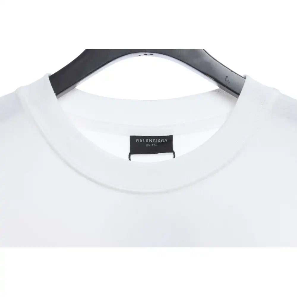Balenciaga Damaged Coke Wave Short Sleeve White