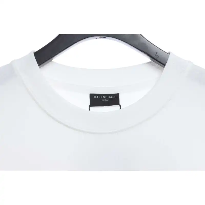 Balenciaga Damaged Coke Wave Short Sleeve White