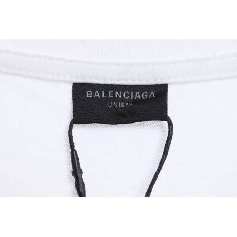 Balenciaga Damaged Coke Wave Short Sleeve White