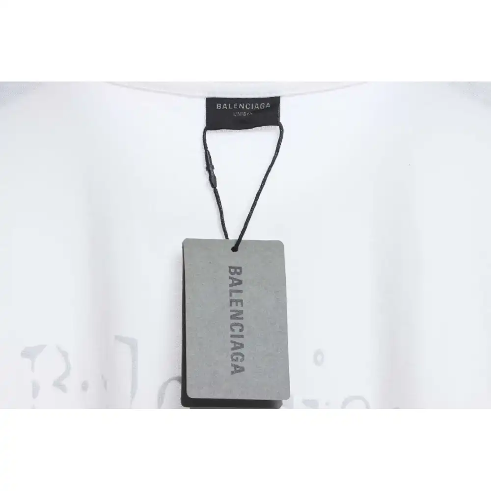Balenciaga Damaged Coke Wave Short Sleeve White