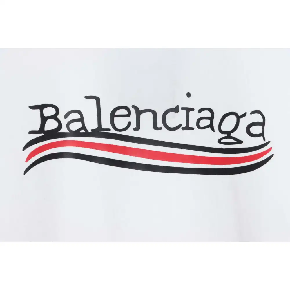 Balenciaga Damaged Coke Wave Short Sleeve White