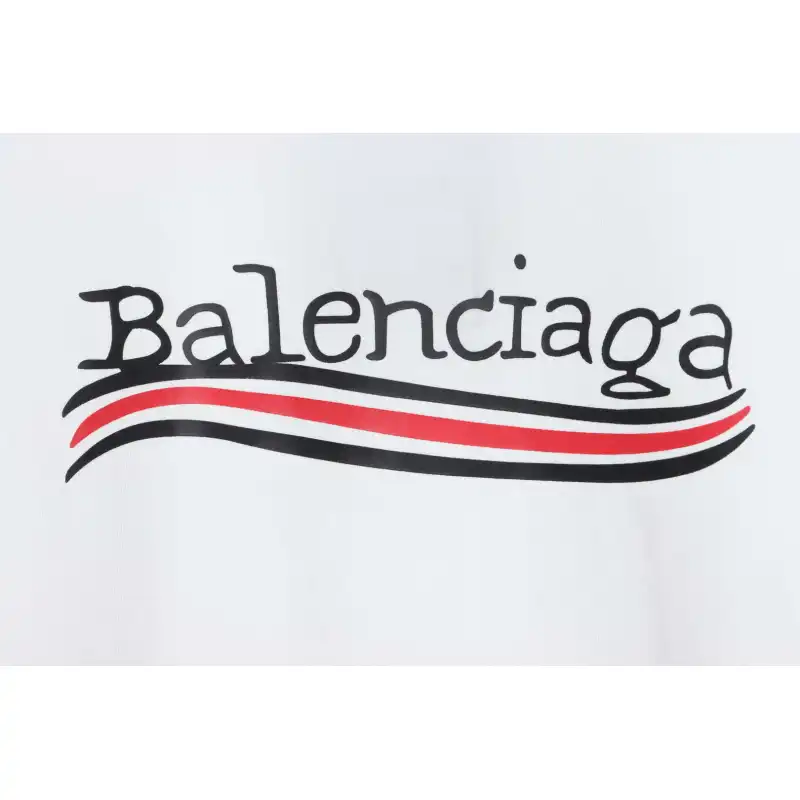 Balenciaga Damaged Coke Wave Short Sleeve White