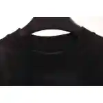 Balenciaga Distressed Mud-Dyed Double B Print Short Sleeves Black