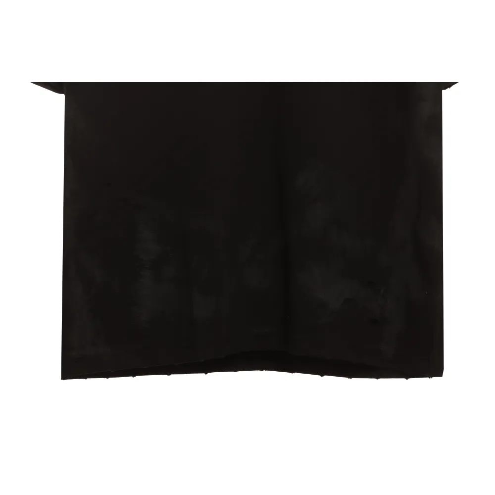Balenciaga Distressed Mud-Dyed Sanskrit Print Short Sleeves Black