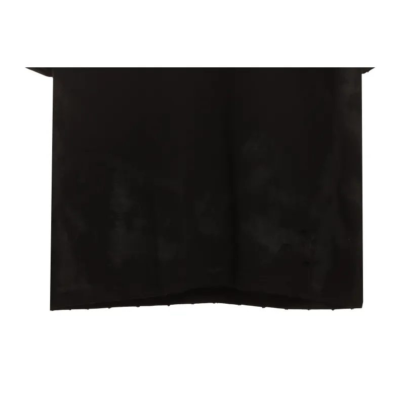 Balenciaga Distressed Mud-Dyed Sanskrit Print Short Sleeves Black