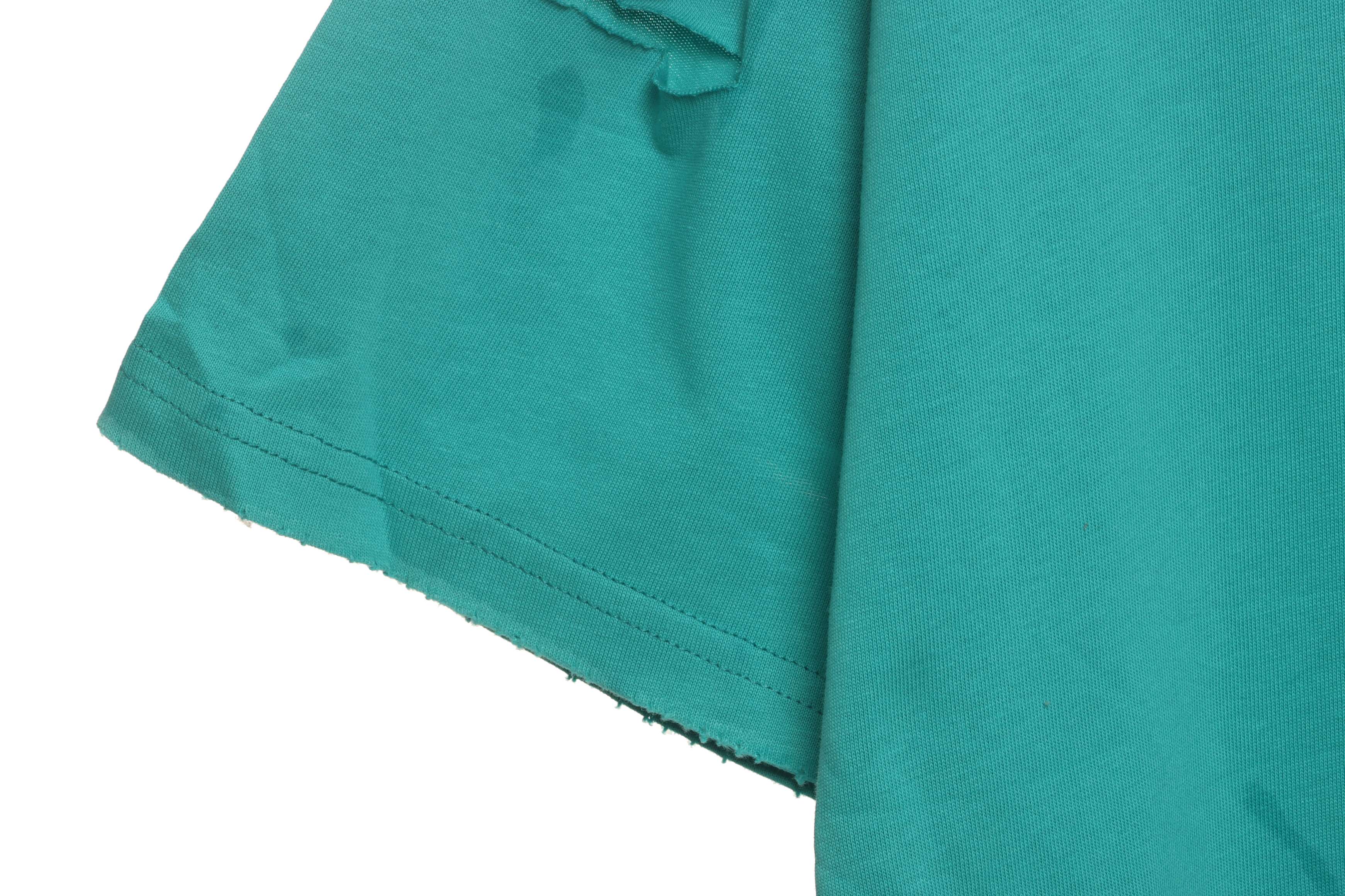 Balenciaga Distressed Short Sleeves Lake Blue