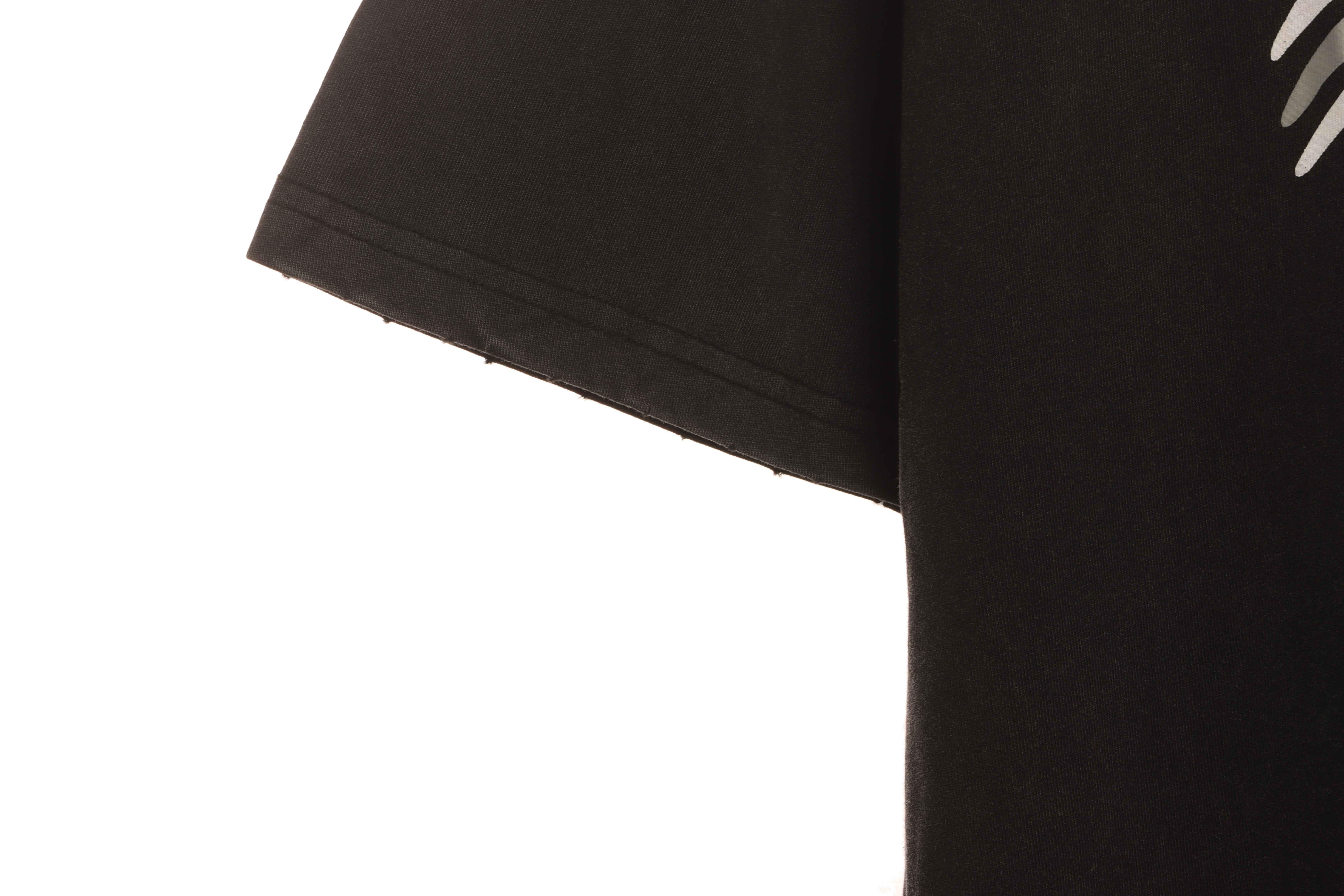 Balenciaga Distressed Washed And Damaged Coke Short Sleeves Distressed Gray