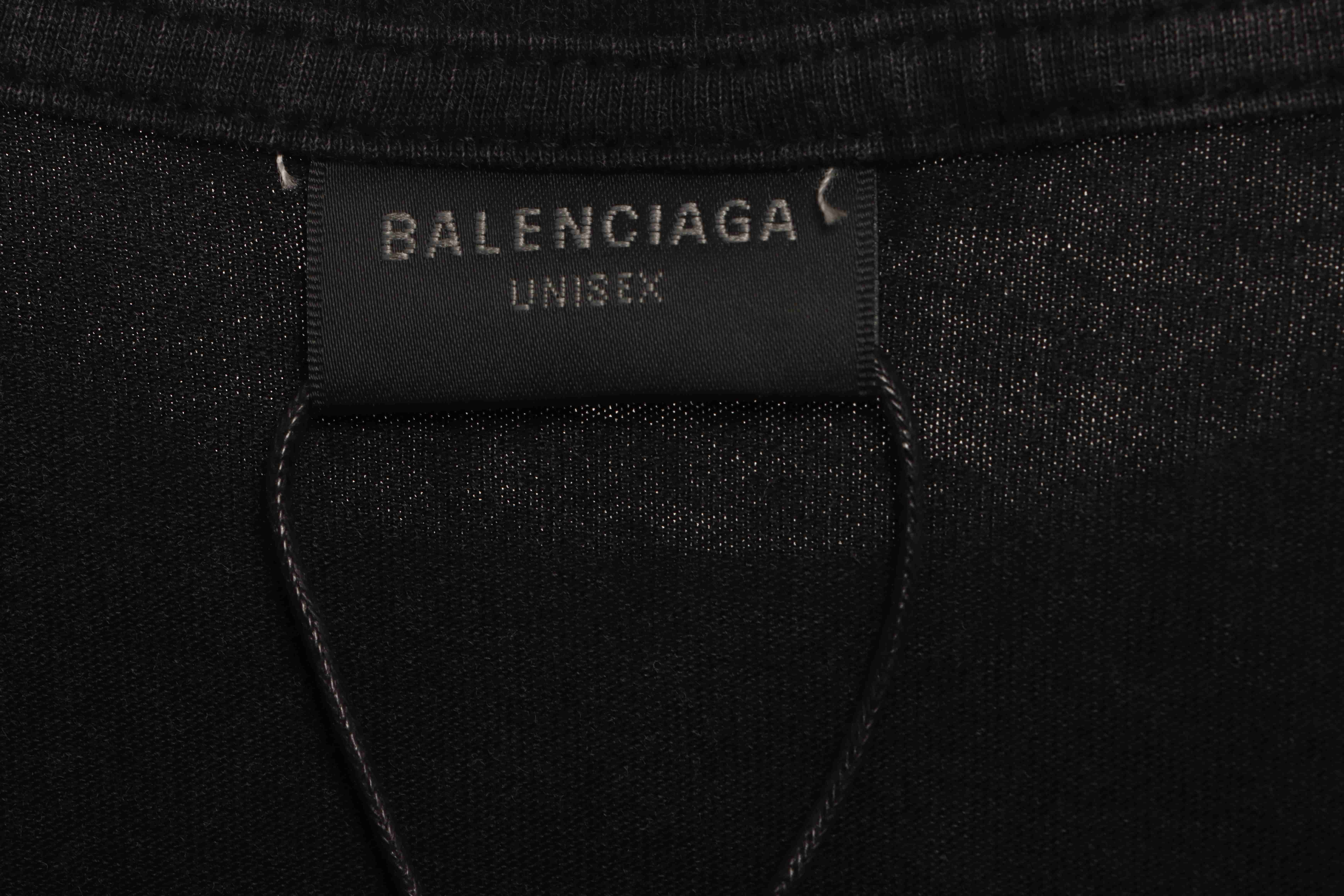 Balenciaga Distressed Washed And Damaged Coke Short Sleeves Distressed Gray