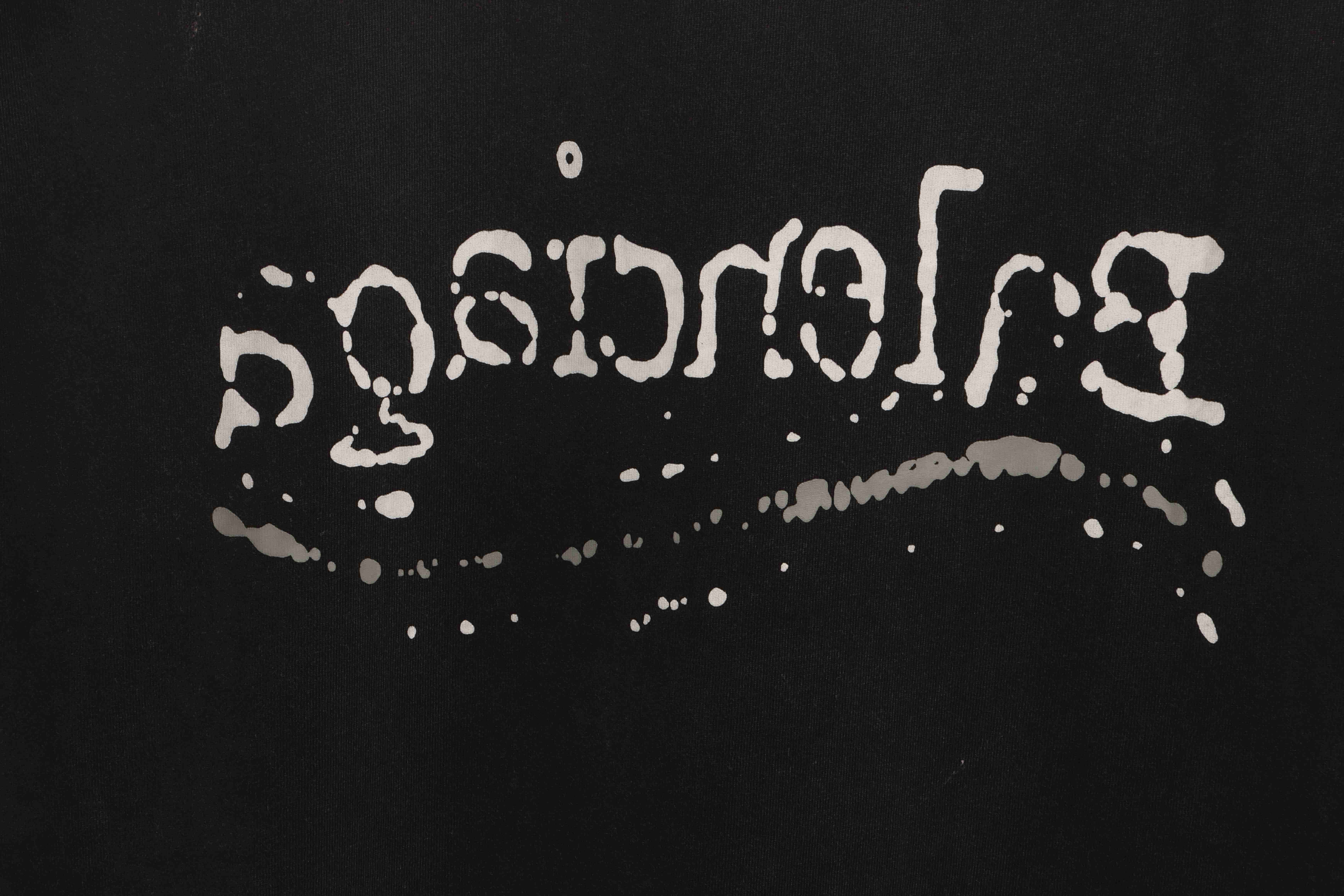 Balenciaga Distressed Washed And Damaged Coke Short Sleeves Distressed Gray