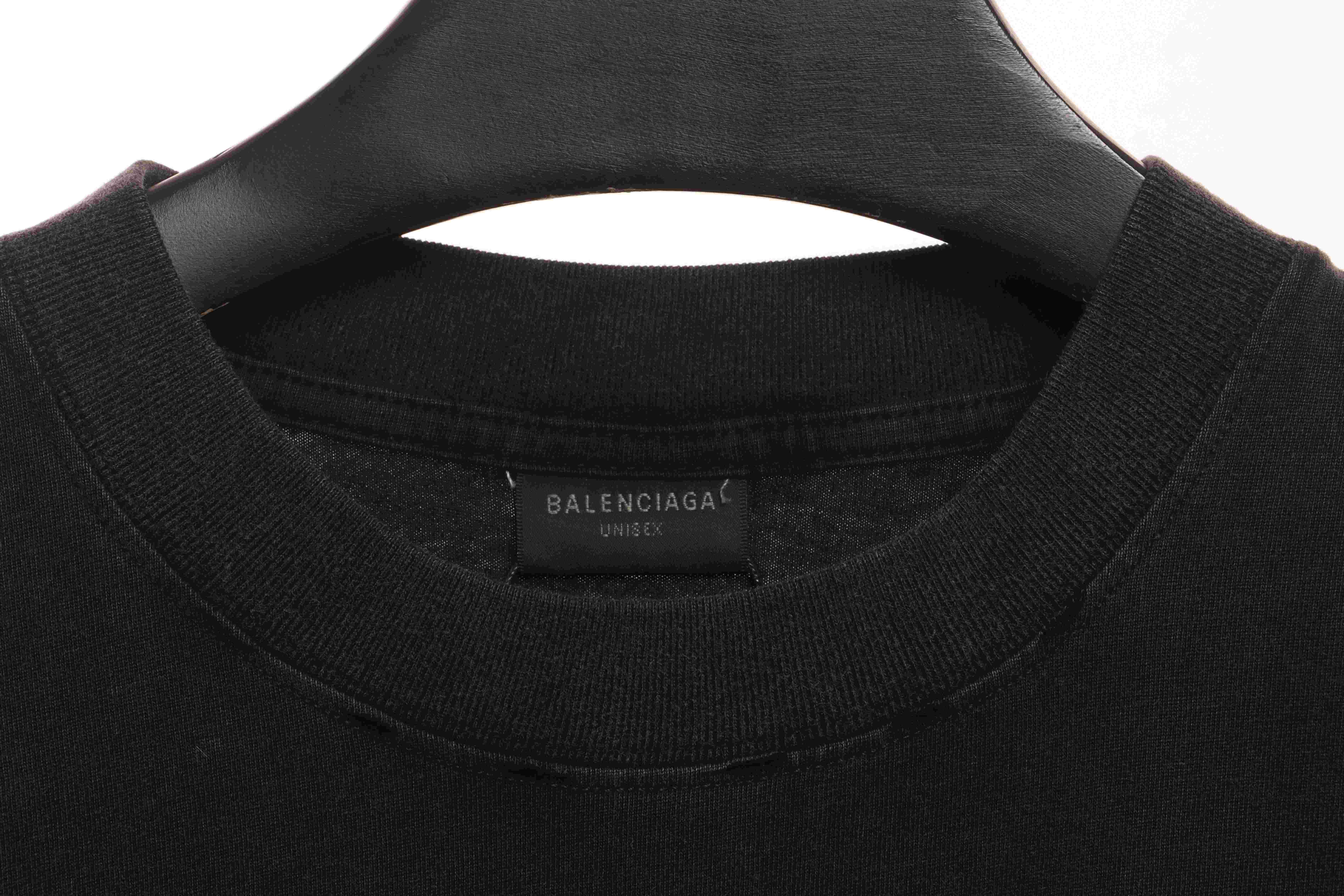 Balenciaga Distressed Washed And Damaged Coke Short Sleeves Distressed Gray