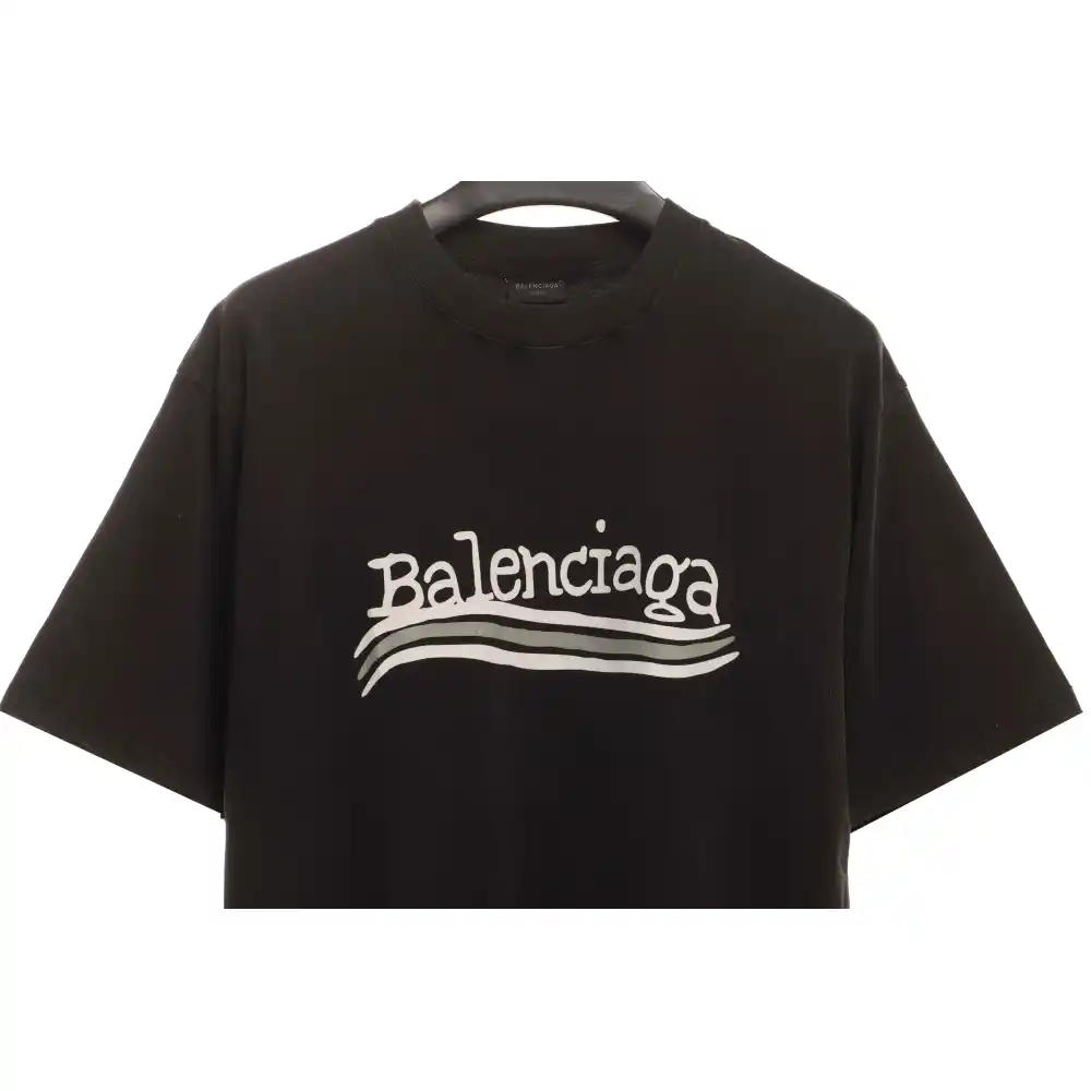 Balenciaga Distressed Washed And Damaged Coke Short Sleeves Distressed Gray
